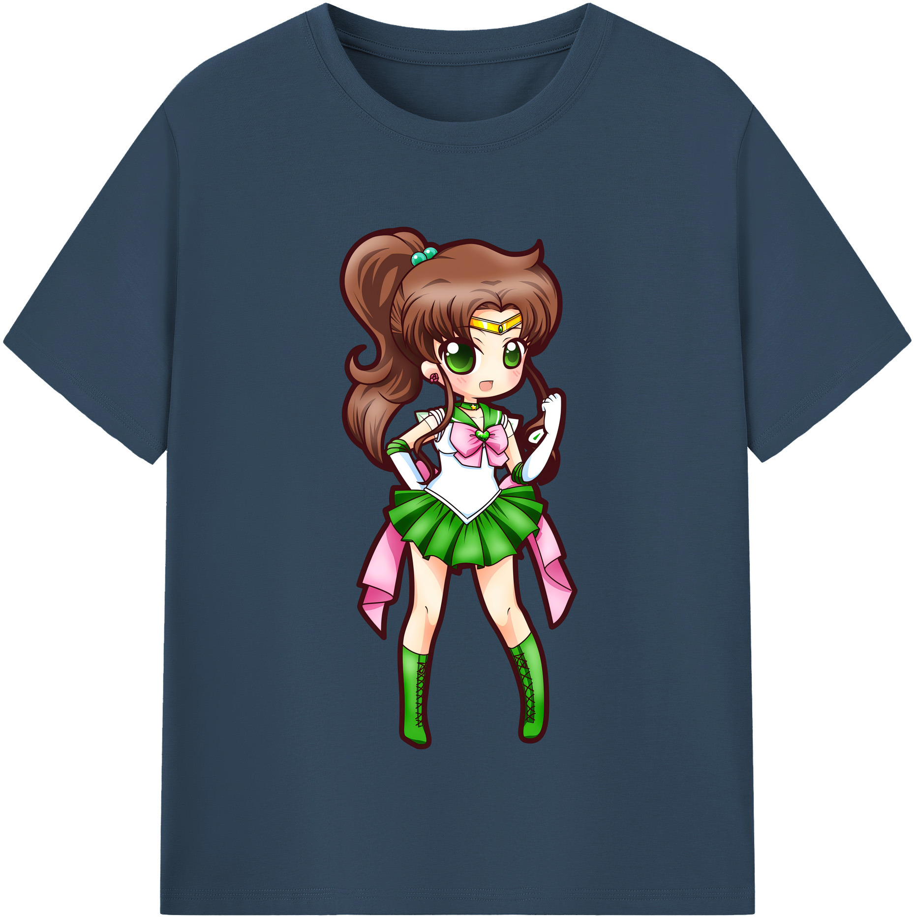 （画像用） 美少女戦士セーラームーン 木野 まこと きの まこと Sailor Moon Kino Makoto （セーラージュピター；Sailor Jupiter） レディースカジュアルプリントTシャツ（綿100％）