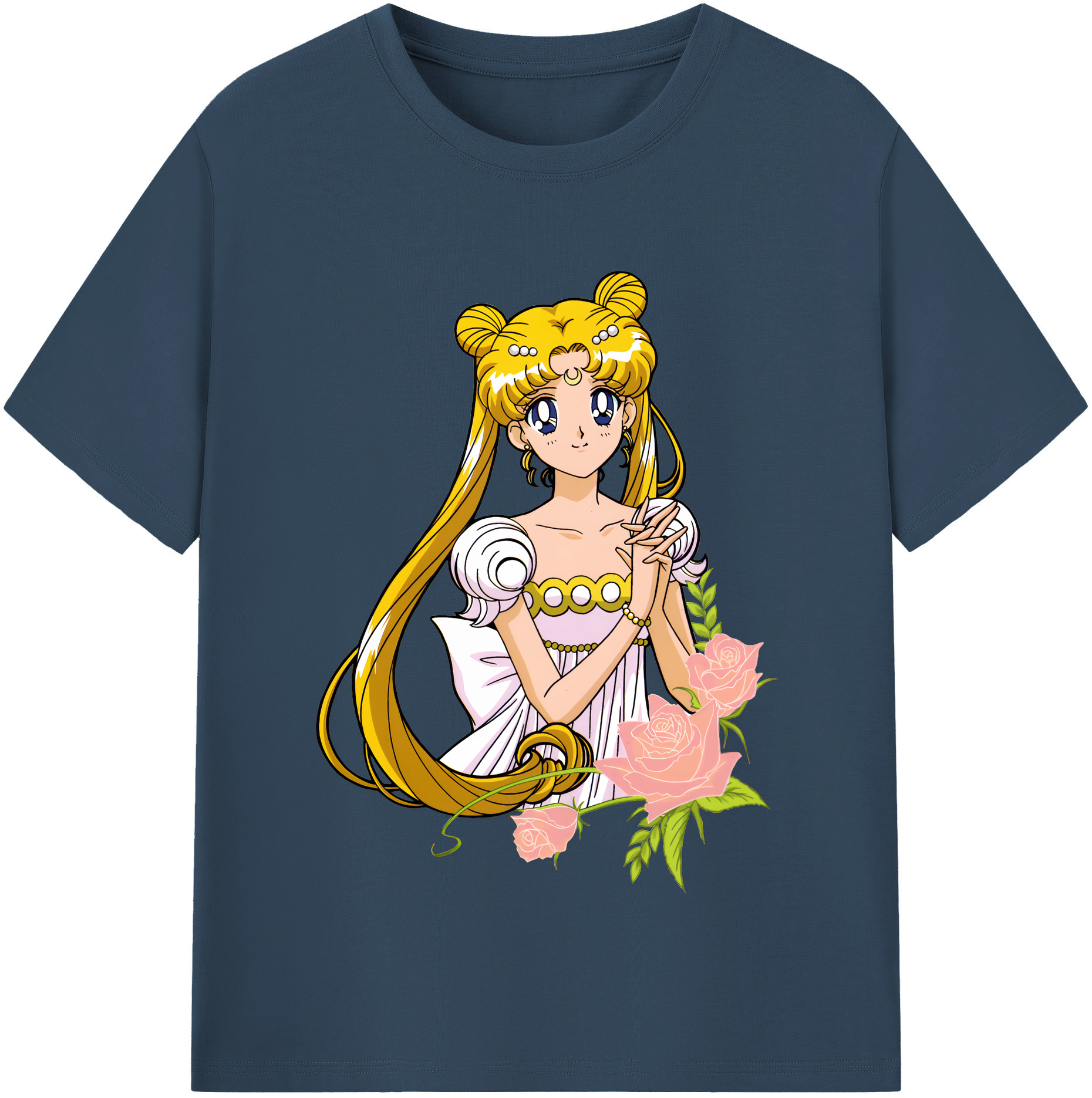 （画像用） 美少女戦士セーラームーン 愛野 美奈子 あいの みなこ Sailor Moon Aino Minako レディースカジュアルプリントTシャツ（綿100％）