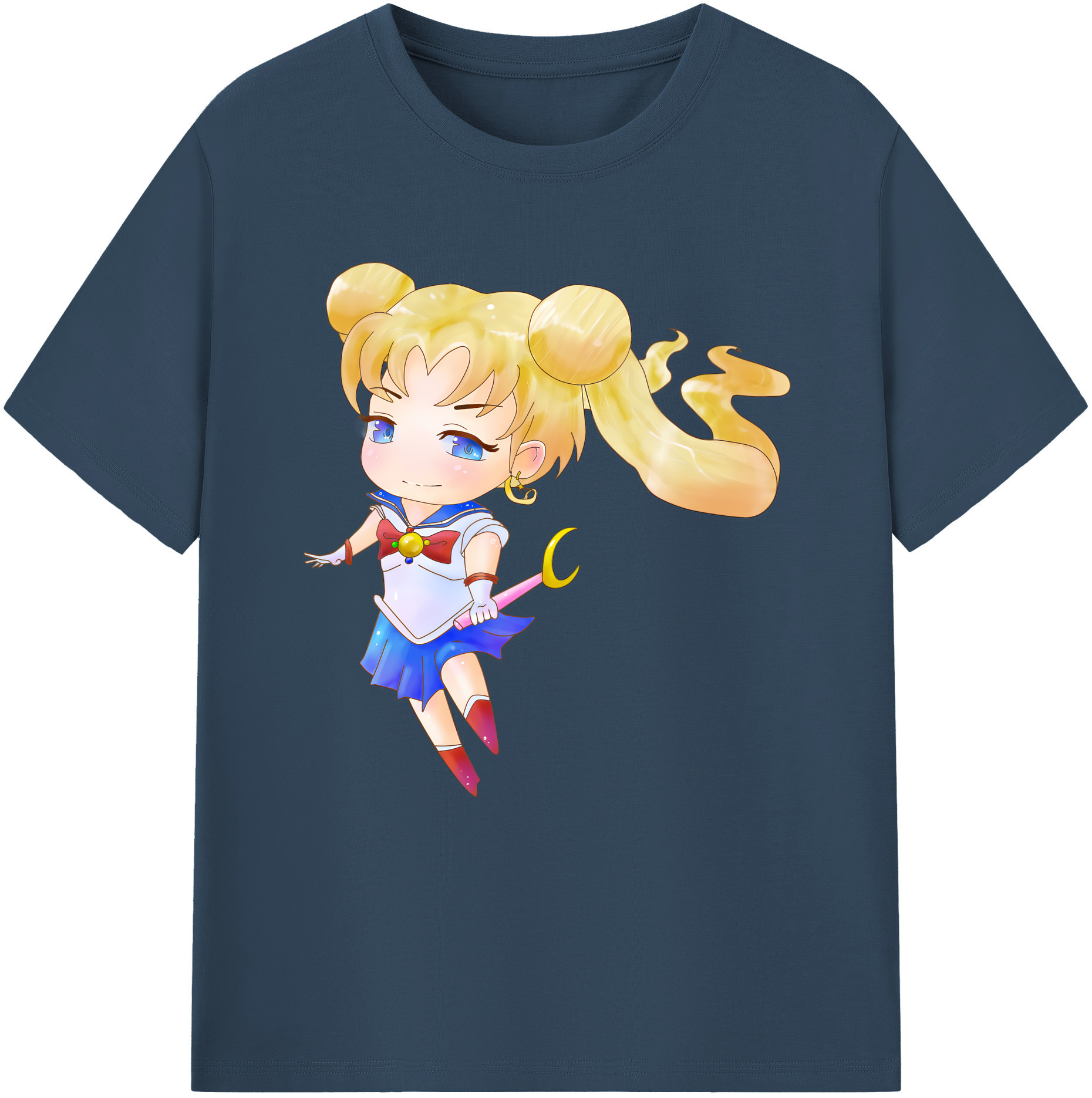 （画像用） 美少女戦士セーラームーン 愛野 美奈子 あいの みなこ Sailor Moon Aino Minako レディースカジュアルプリントTシャツ（綿100％）