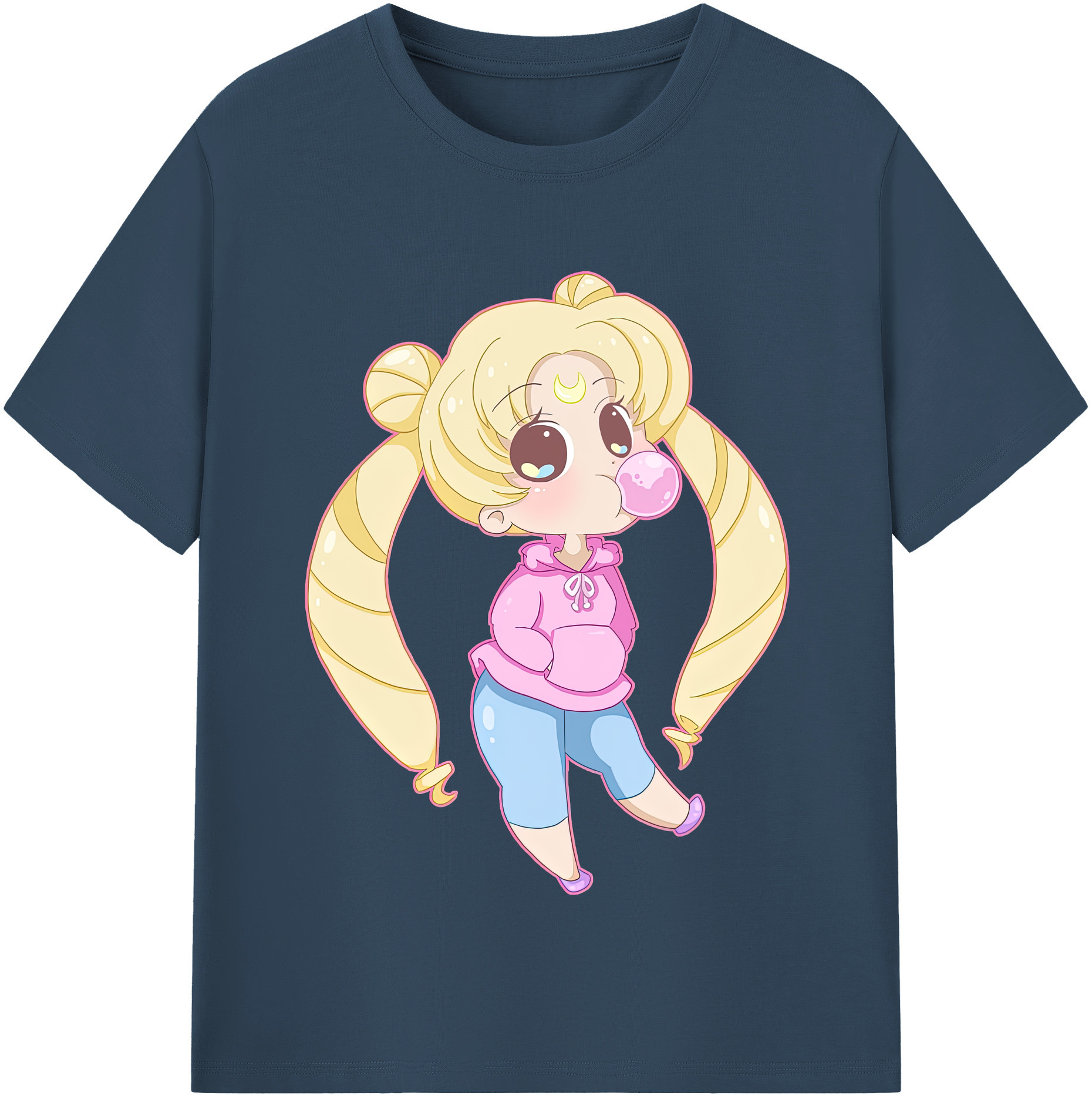 （画像用） 美少女戦士セーラームーン 愛野 美奈子 あいの みなこ Sailor Moon Aino Minako レディースカジュアルプリントTシャツ（綿100％）