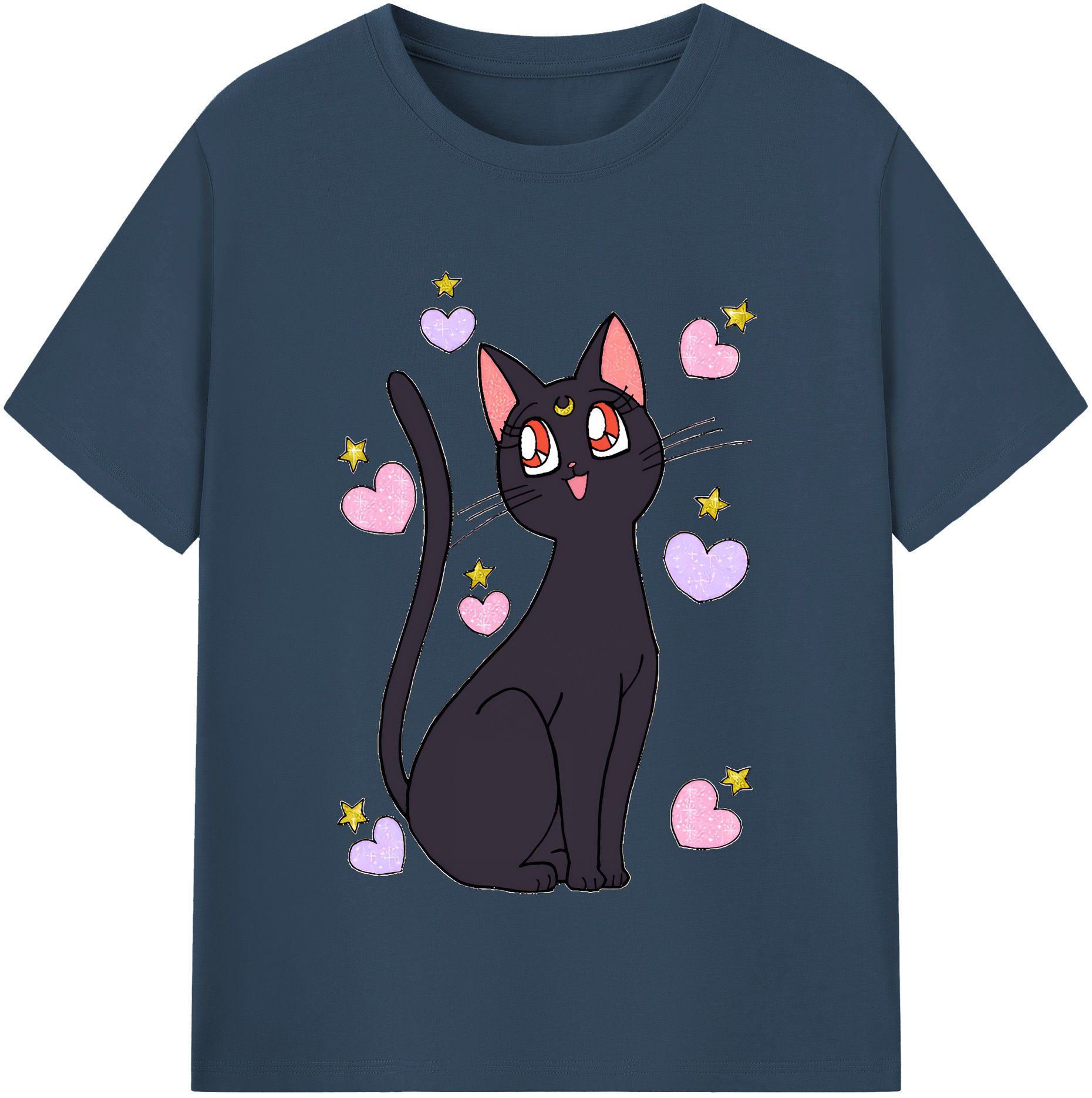 （画像用） 美少女戦士セーラームーン Sailor Moon レディースカジュアルプリントTシャツ（綿100％）