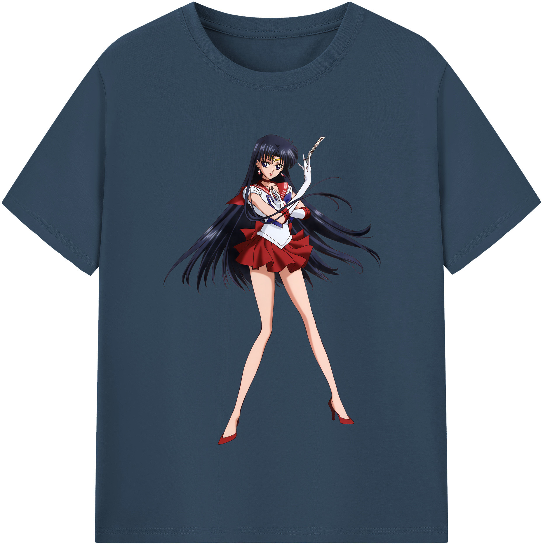 （画像用） 美少女戦士セーラームーン 火野レイ ひの レイ Sailor Moon Hino Rei （セーラーマーズ,Sailor Mars） レディースカジュアルプリントTシャツ（綿100％）