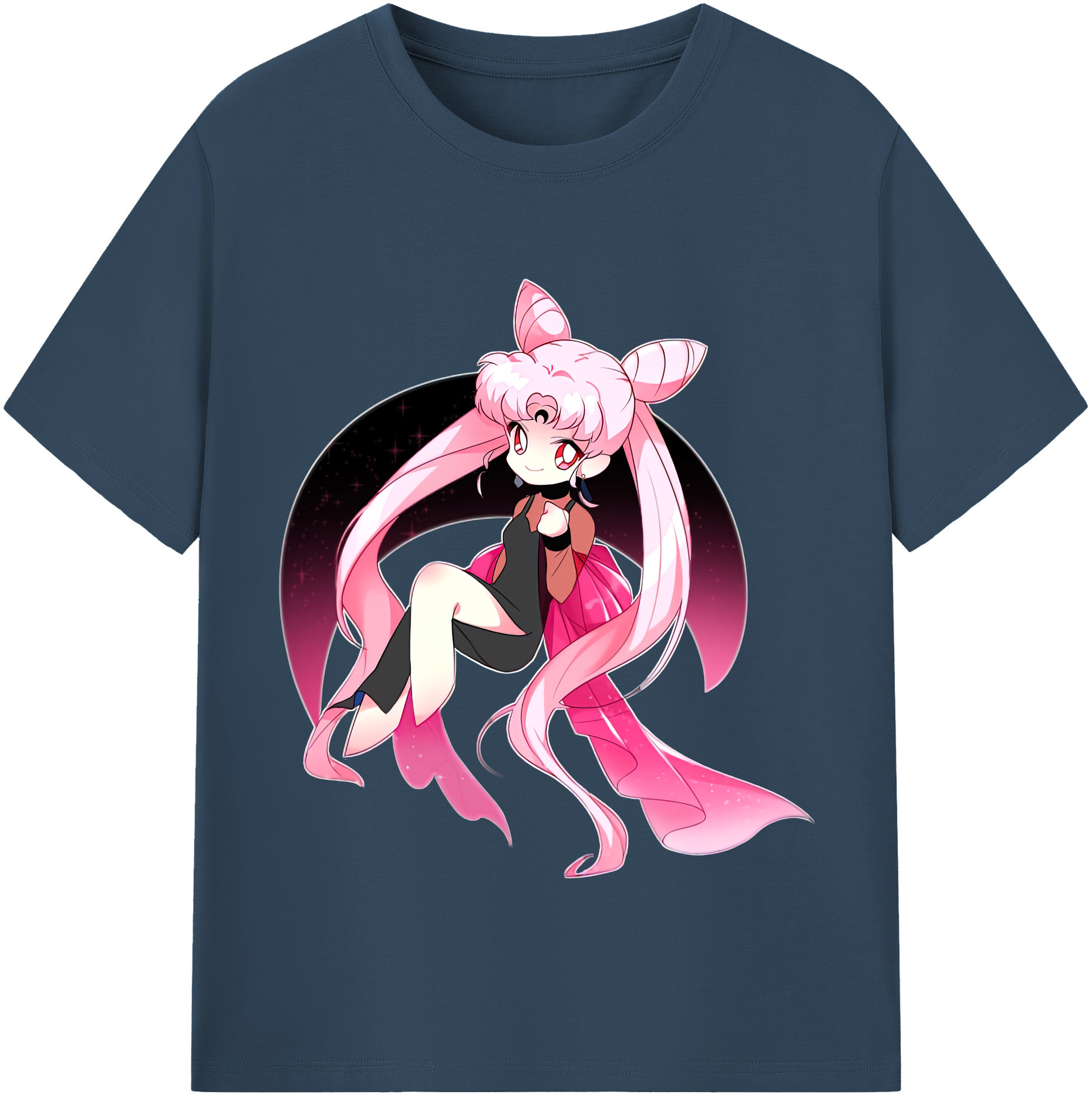 （画像用） 美少女戦士セーラームーン ちびうさ Sailor Moon Chibiusa Tsukino Usagi Small Lady Serenity レディースカジュアルプリントTシャツ（綿100％）