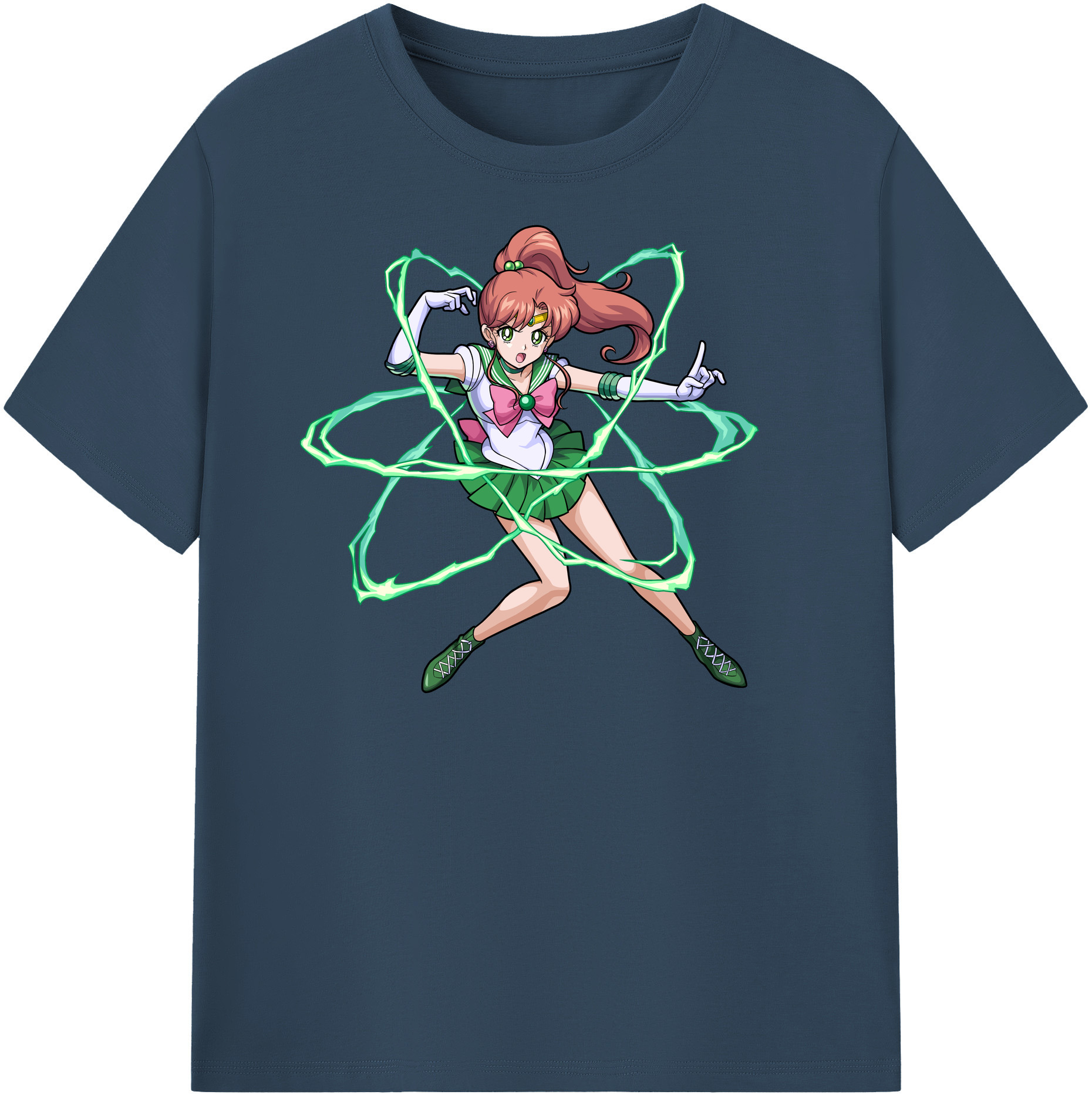 （画像用） 美少女戦士セーラームーン 木野 まこと きの まこと Sailor Moon Kino Makoto （セーラージュピター；Sailor Jupiter） レディースカジュアルプリントTシャツ（綿100％）