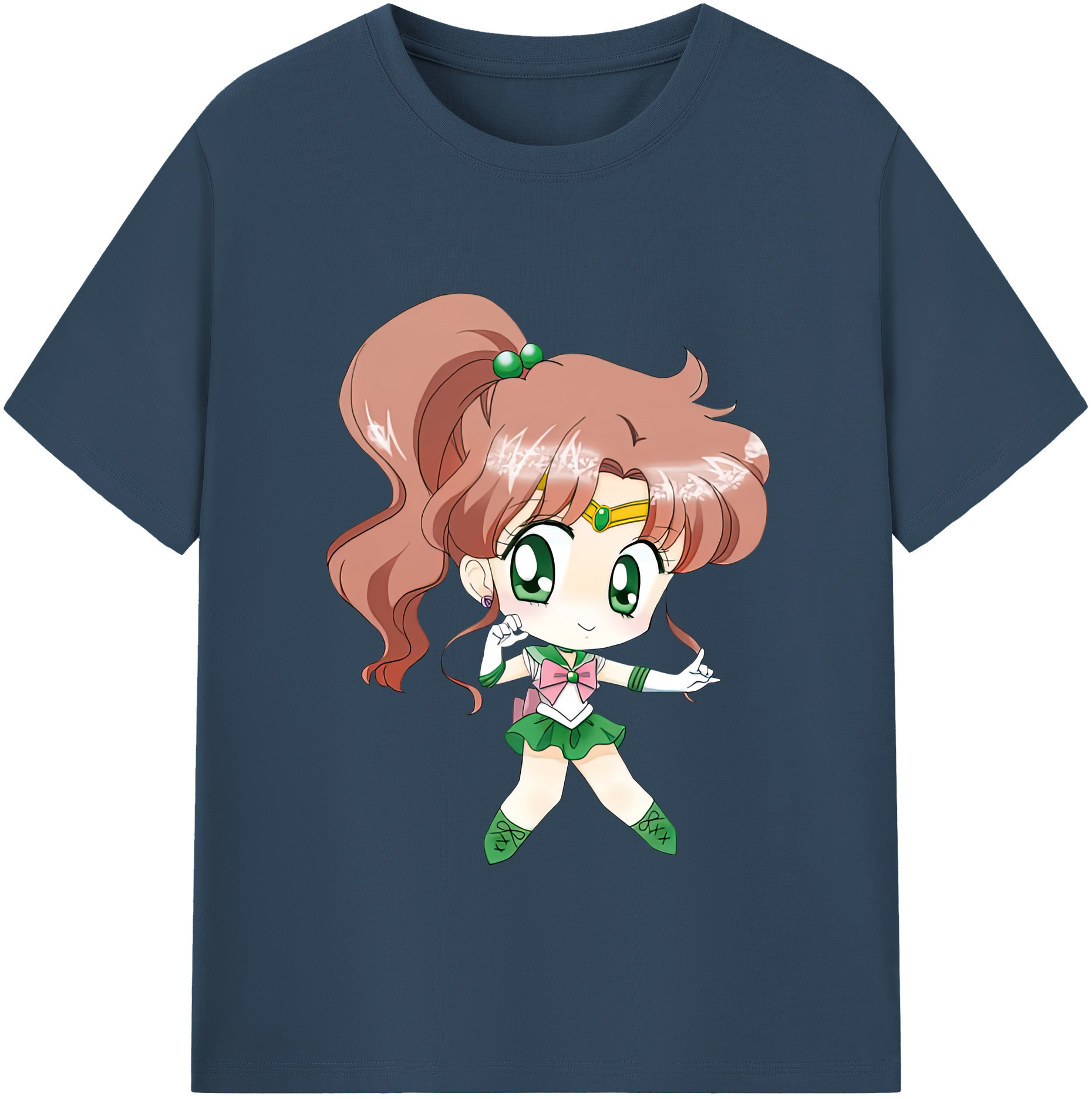 （画像用） 美少女戦士セーラームーン 木野 まこと きの まこと Sailor Moon Kino Makoto （セーラージュピター；Sailor Jupiter） レディースカジュアルプリントTシャツ（綿100％）