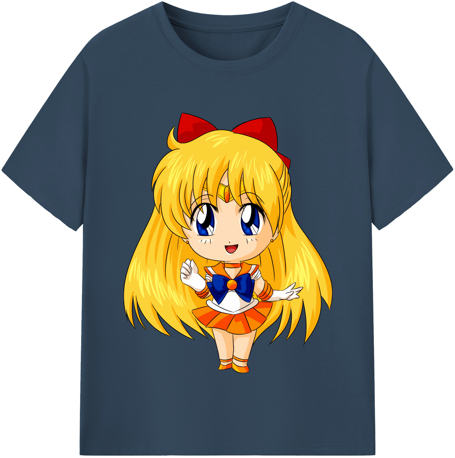 （画像用） 美少女戦士セーラームーン 愛野 美奈子 あいの みなこ Sailor Moon Aino Minako レディースカジュアルプリントTシャツ（綿100％）