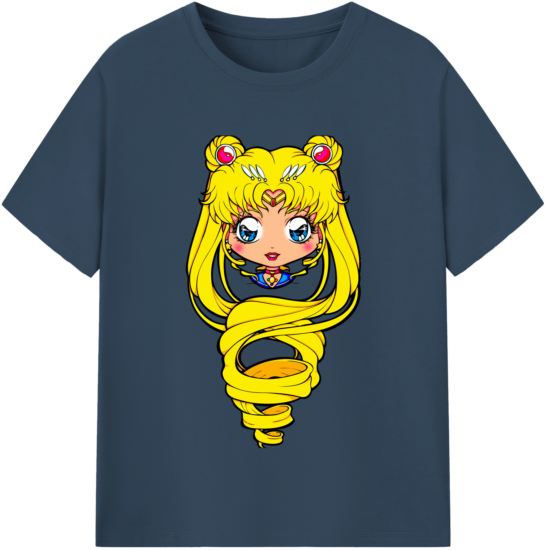 （画像用） 美少女戦士セーラームーン 月野 うさぎ つきの うさぎ Sailor Moon Tsukino Usagi レディースカジュアルプリントTシャツ（綿100％）