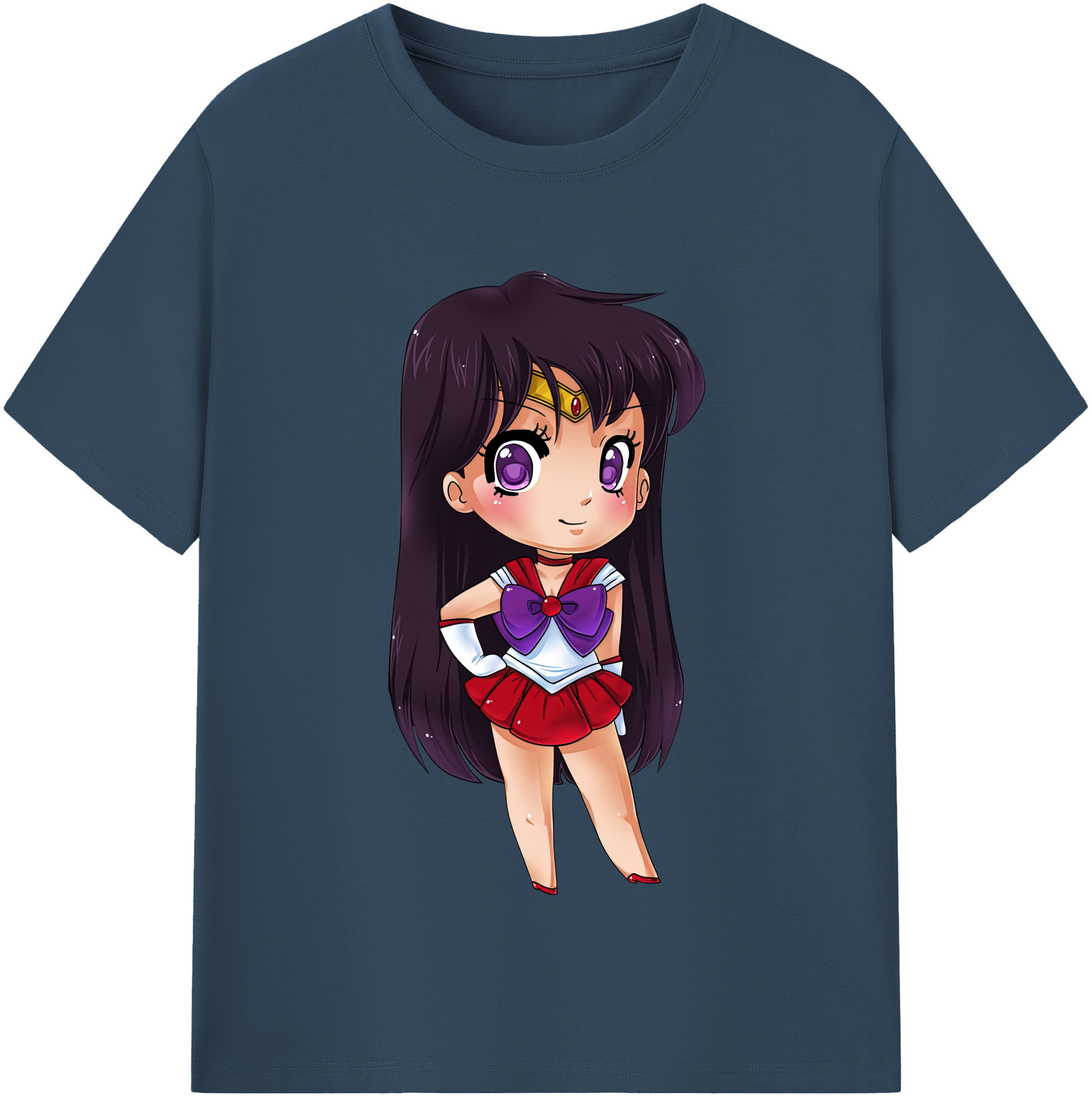 （画像用） 美少女戦士セーラームーン 火野レイ ひの レイ Sailor Moon Hino Rei （セーラーマーズ,Sailor Mars） レディースカジュアルプリントTシャツ（綿100％）