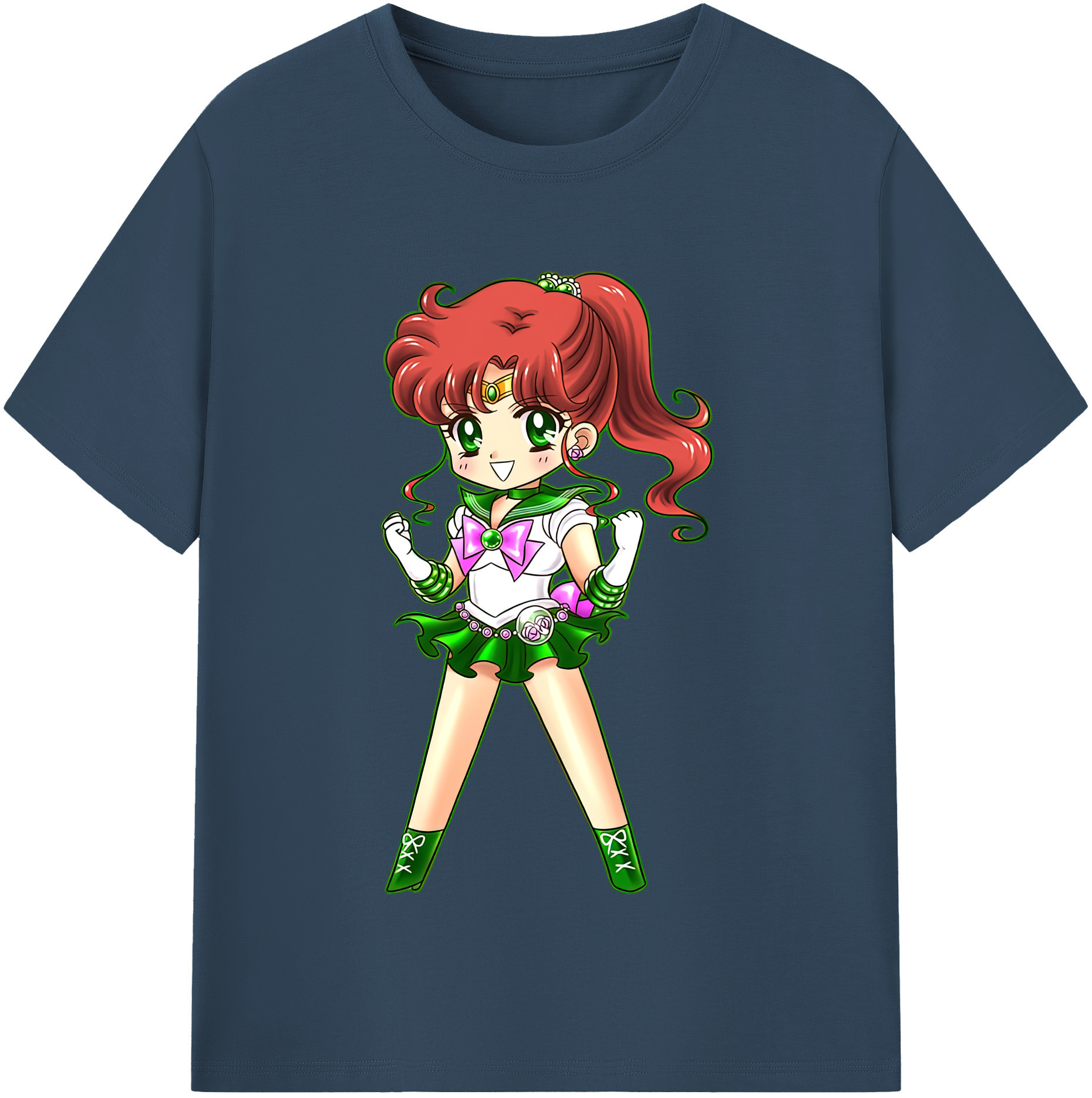 （画像用） 美少女戦士セーラームーン 木野 まこと きの まこと Sailor Moon Kino Makoto （セーラージュピター；Sailor Jupiter） レディースカジュアルプリントTシャツ（綿100％）