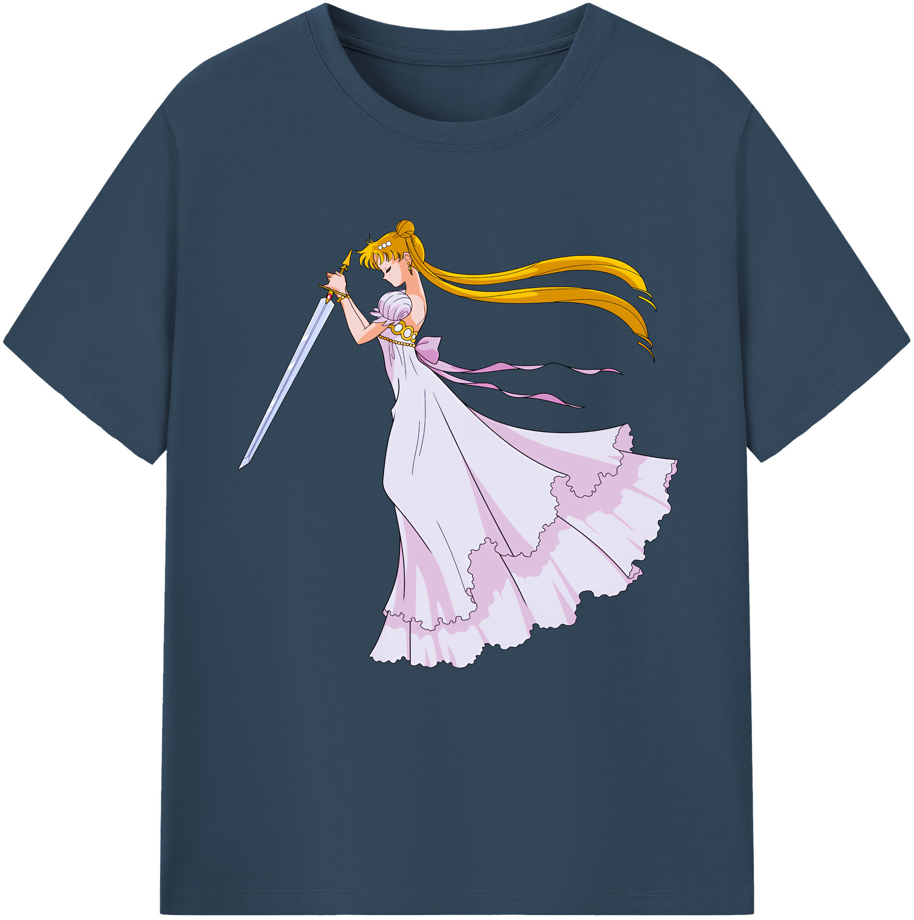 （画像用） 美少女戦士セーラームーン 愛野 美奈子 あいの みなこ Sailor Moon Aino Minako レディースカジュアルプリントTシャツ（綿100％）