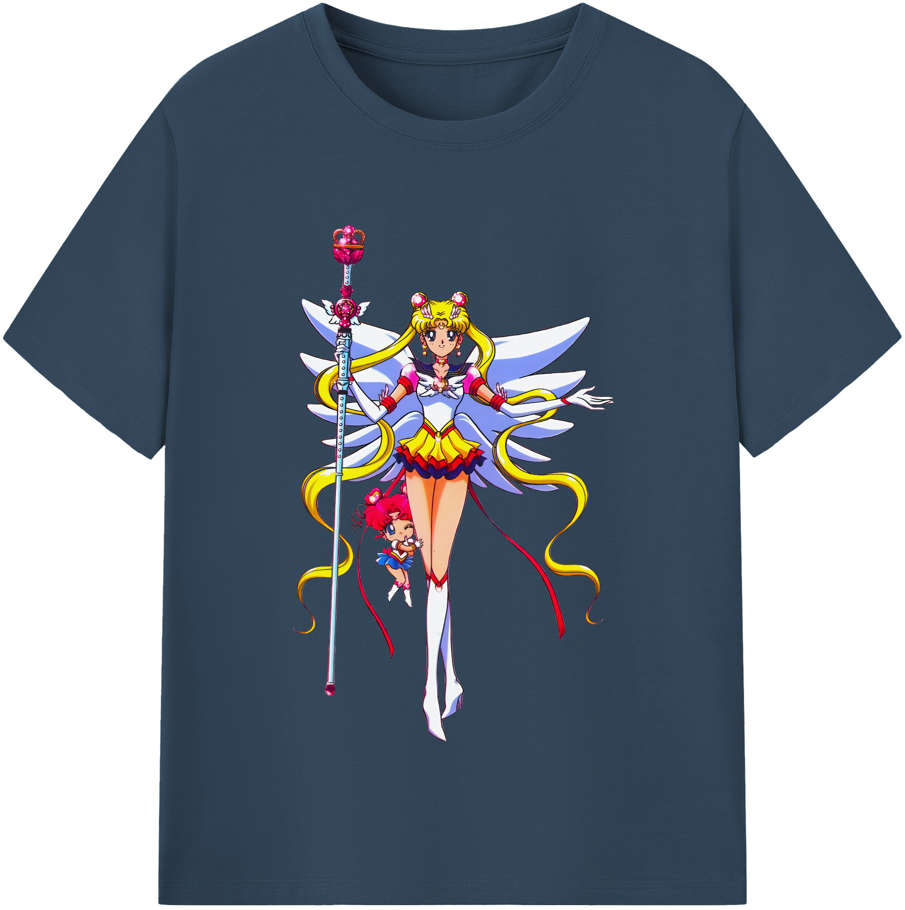 （画像用） 美少女戦士セーラームーン 月野 うさぎ つきの うさぎ Sailor Moon Tsukino Usagi レディースカジュアルプリントTシャツ（綿100％）