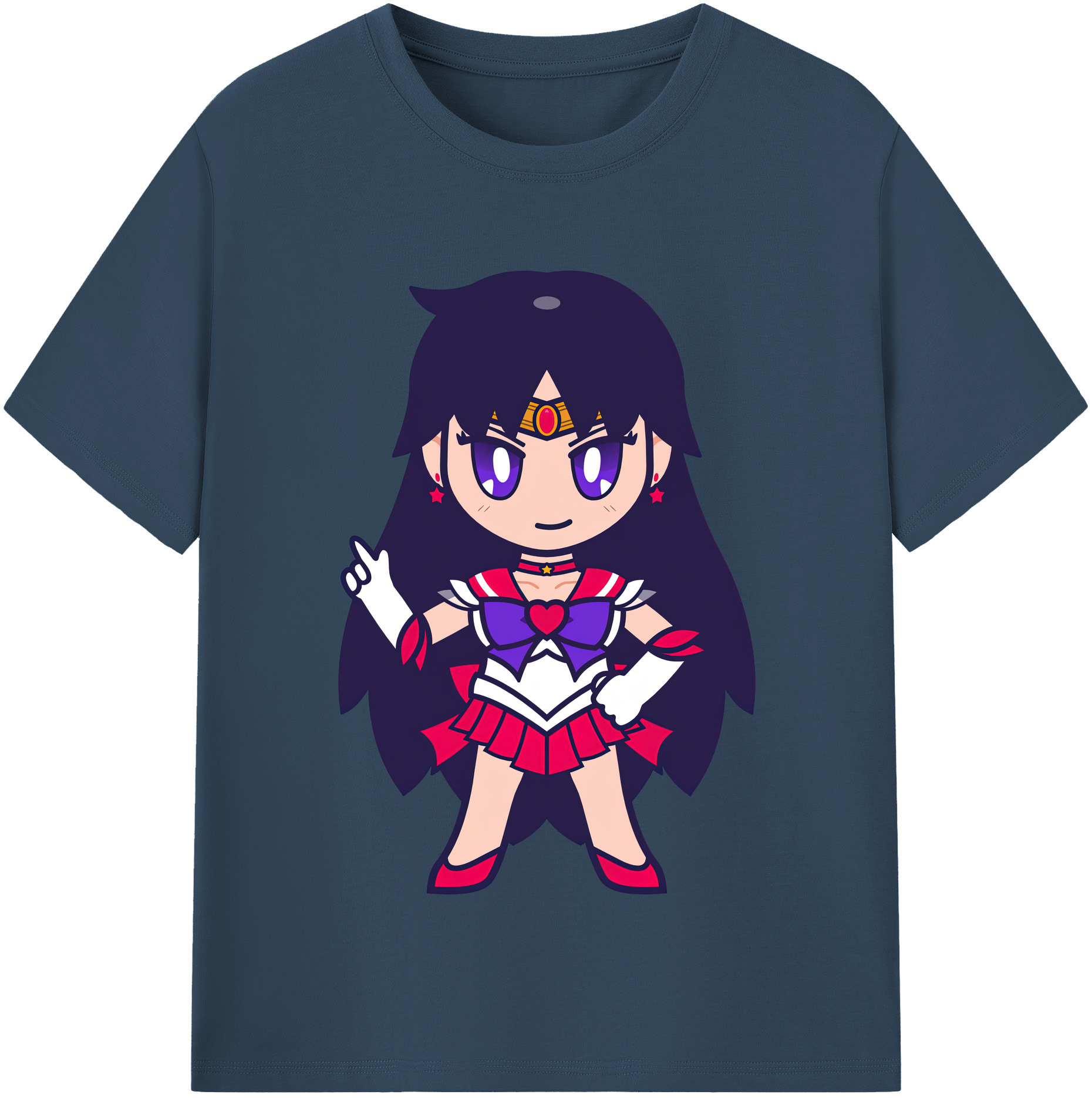 （画像用） 美少女戦士セーラームーン 火野レイ ひの レイ Sailor Moon Hino Rei （セーラーマーズ,Sailor Mars） レディースカジュアルプリントTシャツ（綿100％）