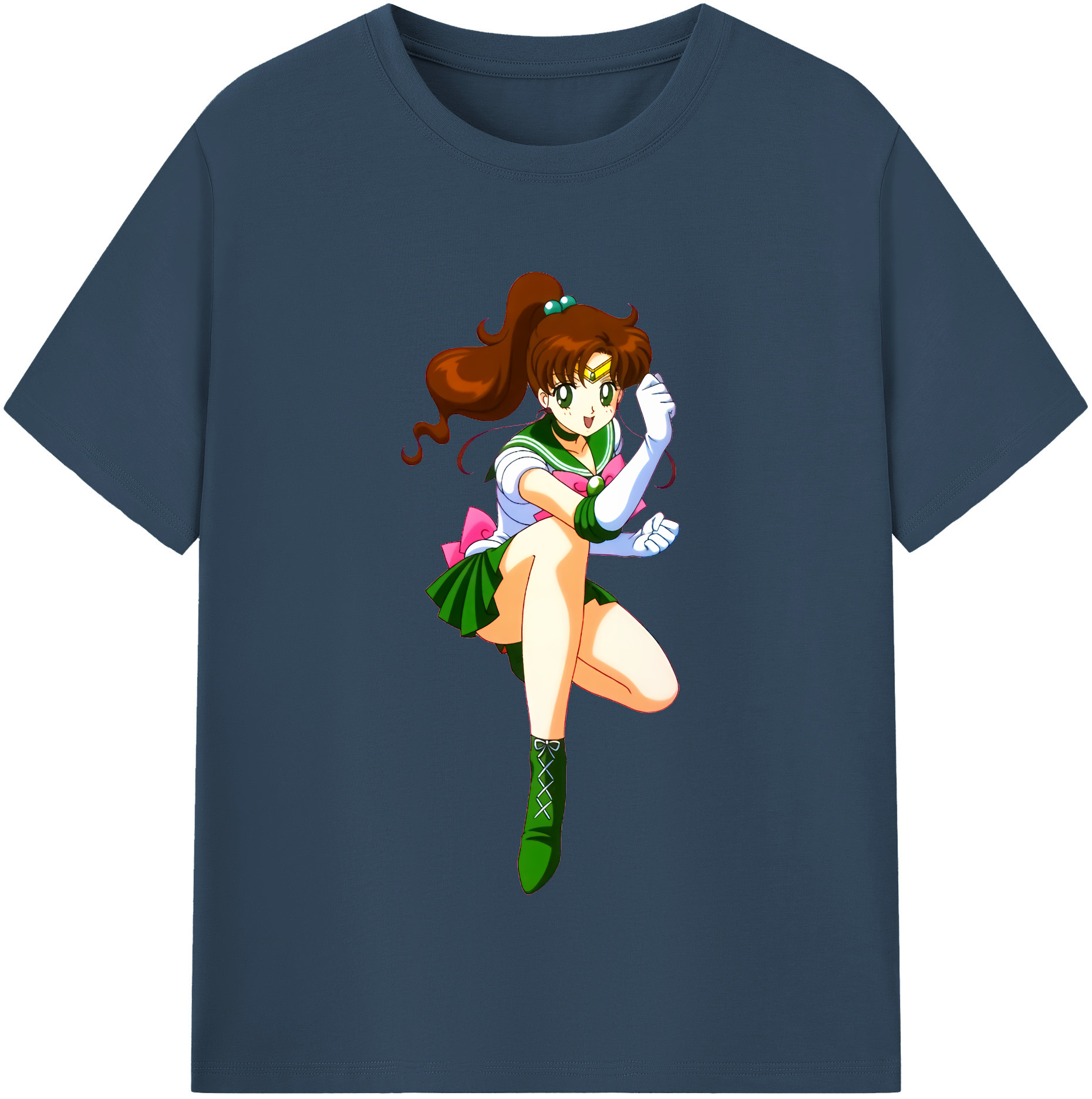 （画像用） 美少女戦士セーラームーン 木野 まこと きの まこと Sailor Moon Kino Makoto （セーラージュピター；Sailor Jupiter） レディースカジュアルプリントTシャツ（綿100％）