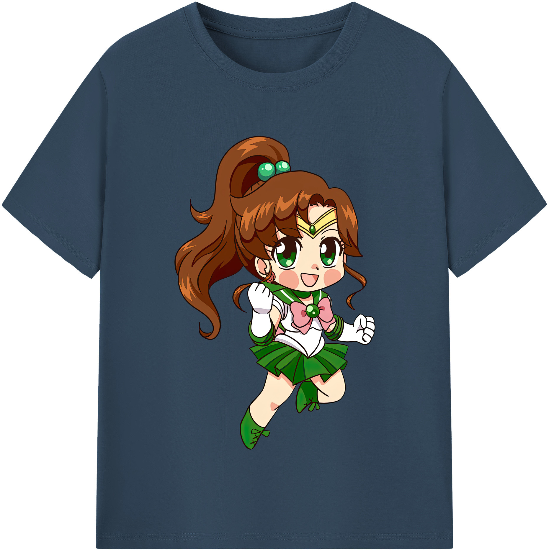 （画像用） 美少女戦士セーラームーン 木野 まこと きの まこと Sailor Moon Kino Makoto （セーラージュピター；Sailor Jupiter） レディースカジュアルプリントTシャツ（綿100％）