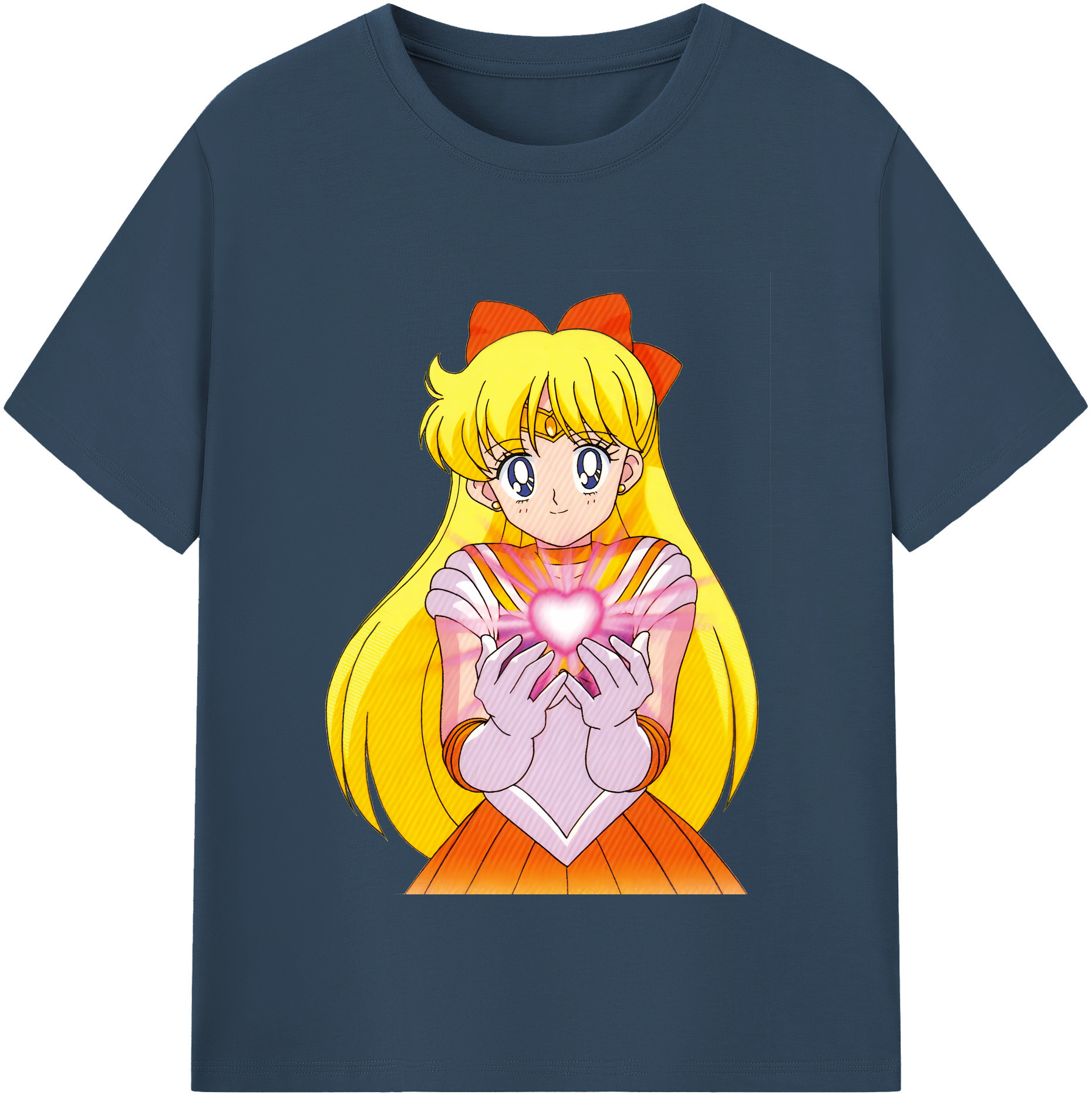 （画像用） 美少女戦士セーラームーン 愛野 美奈子 あいの みなこ Sailor Moon Aino Minako レディースカジュアルプリントTシャツ（綿100％）