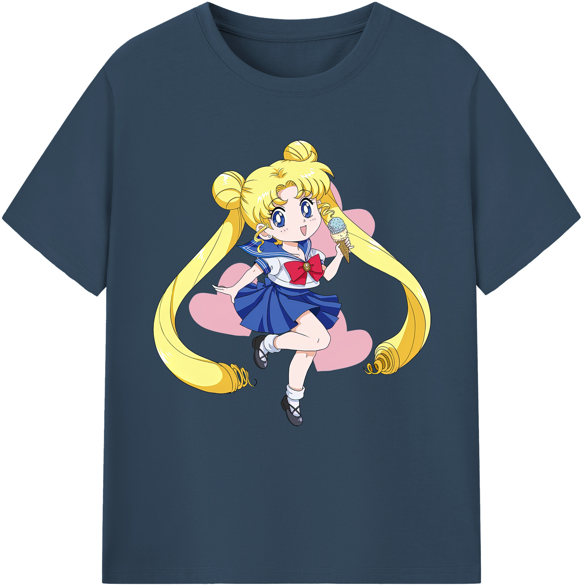 （画像用） 美少女戦士セーラームーン 愛野 美奈子 あいの みなこ Sailor Moon Aino Minako レディースカジュアルプリントTシャツ（綿100％）