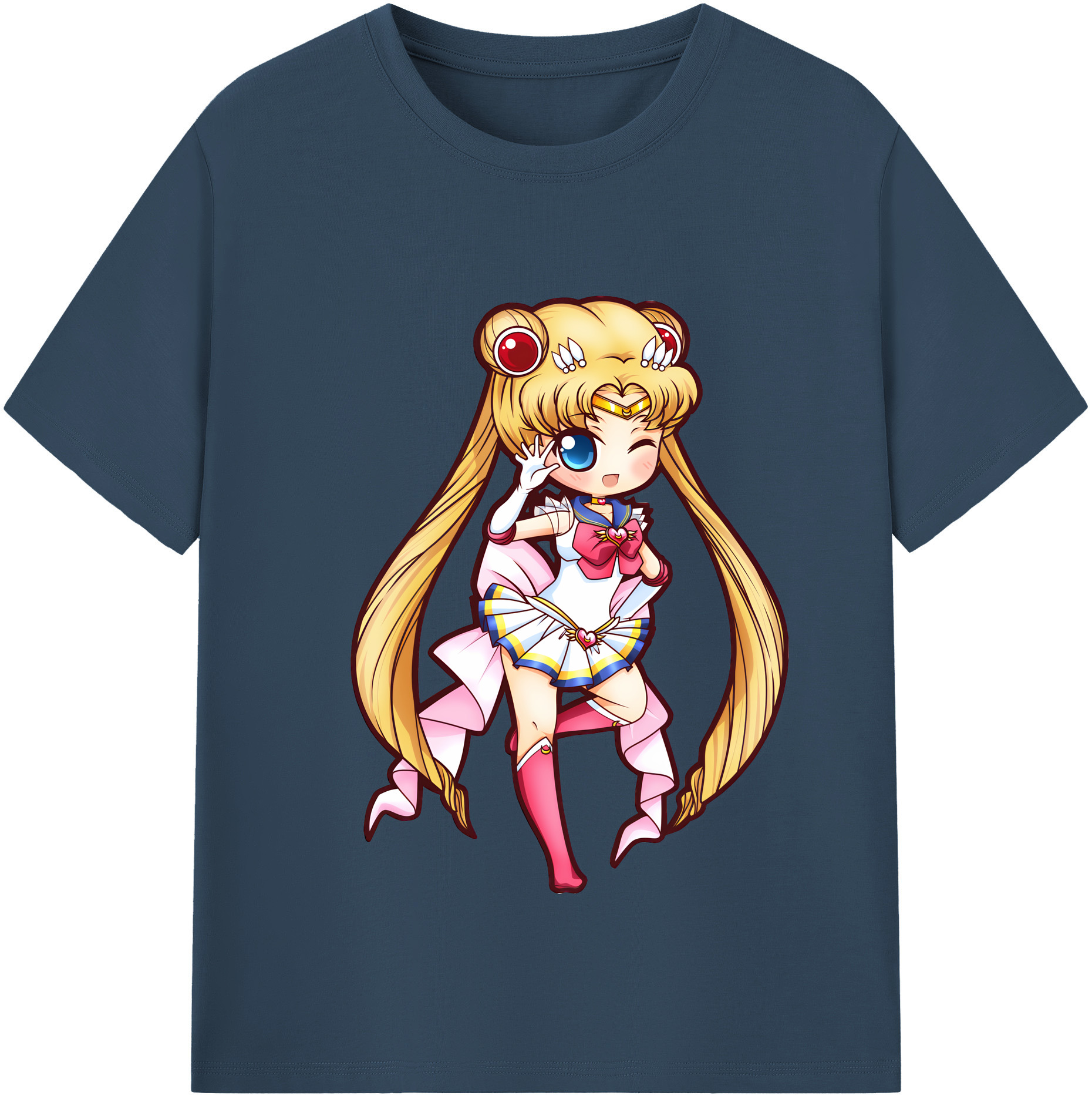 （画像用） 美少女戦士セーラームーン 月野 うさぎ つきの うさぎ Sailor Moon Tsukino Usagi レディースカジュアルプリントTシャツ（綿100％）