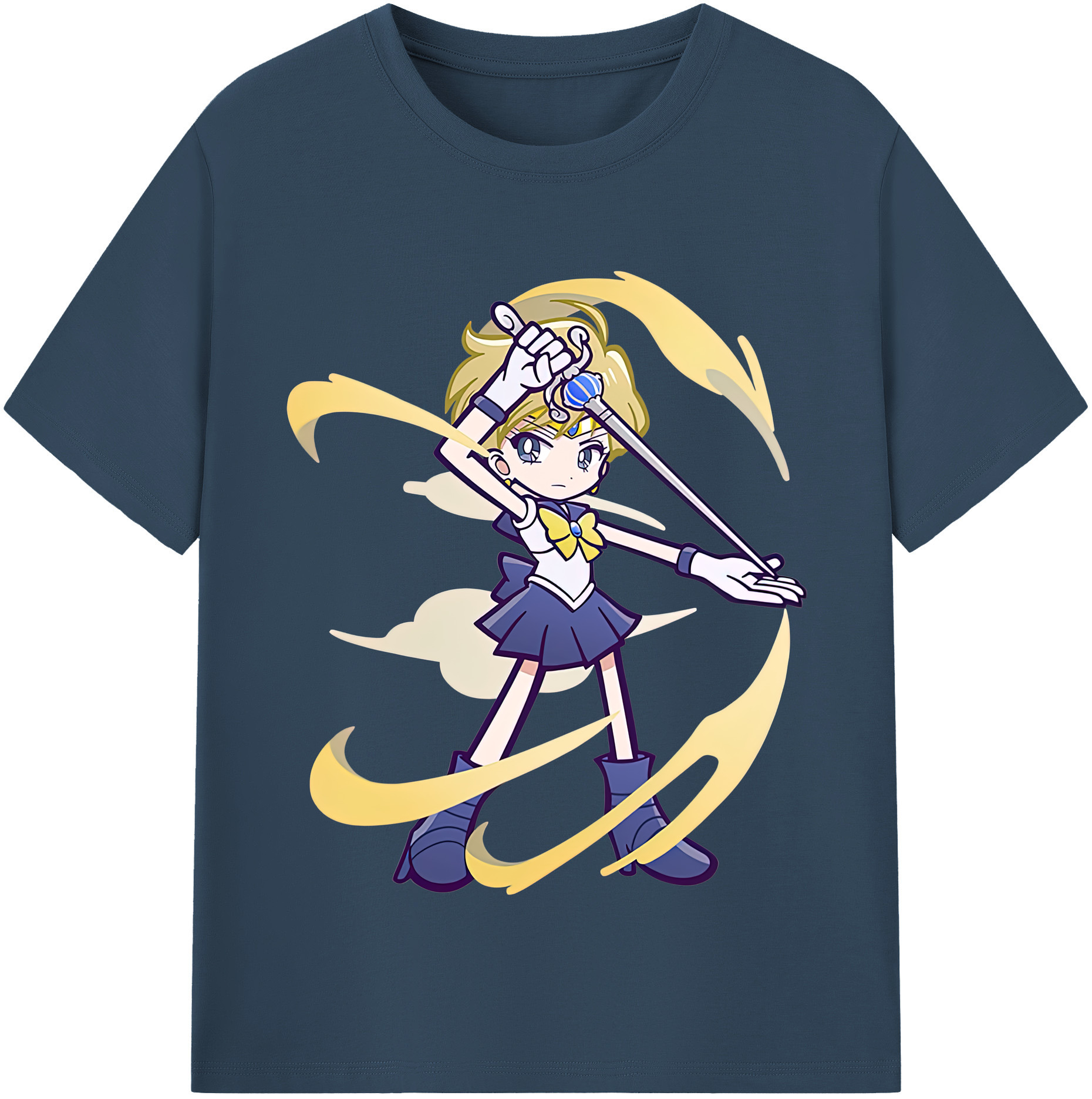 （画像用） 美少女戦士セーラームーン 天王はるか Sailor Moon Tenoh Haruka レディースカジュアルプリントTシャツ（綿100％）