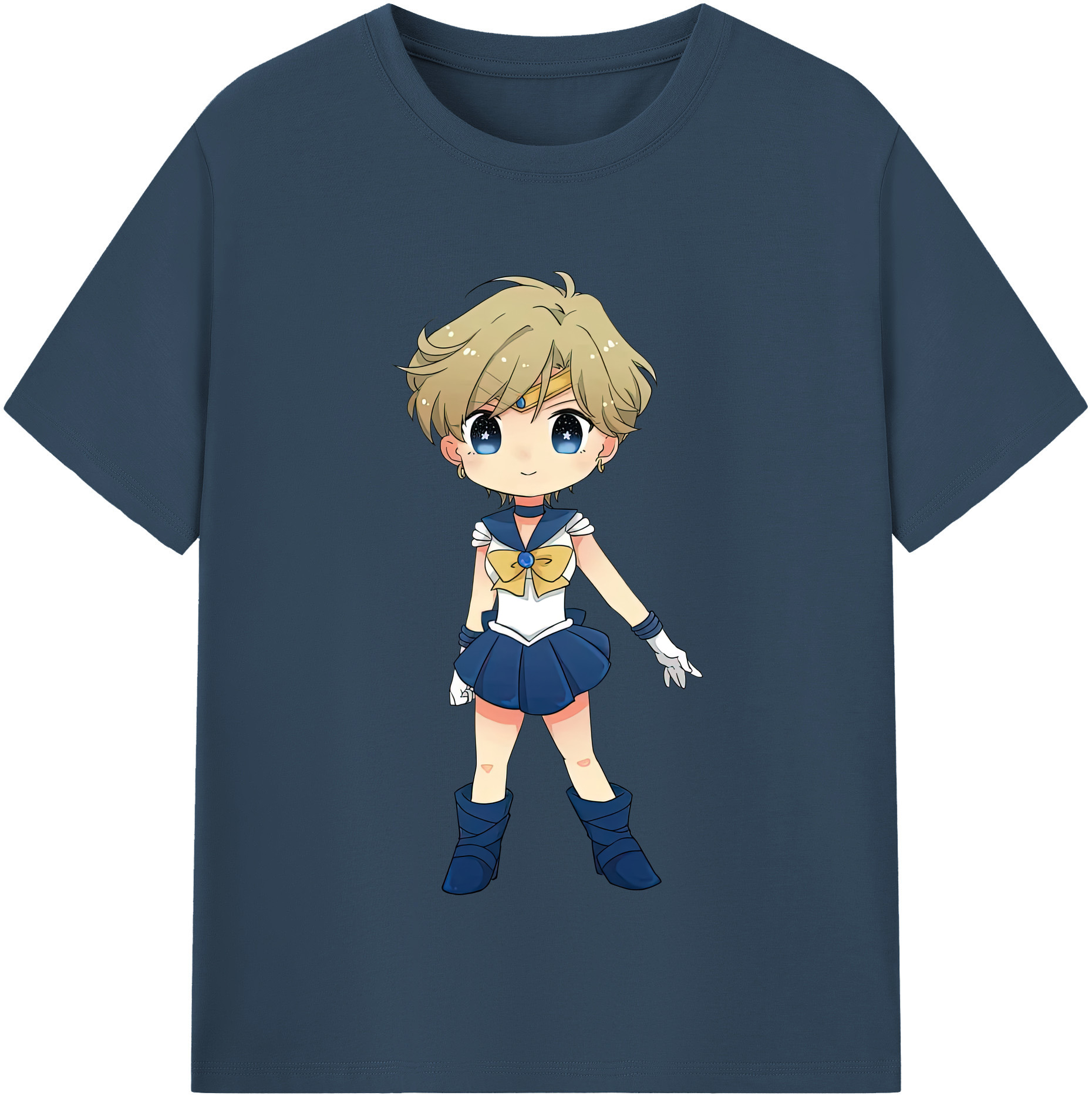 （画像用） 美少女戦士セーラームーン 天王はるか Sailor Moon Tenoh Haruka レディースカジュアルプリントTシャツ（綿100％）