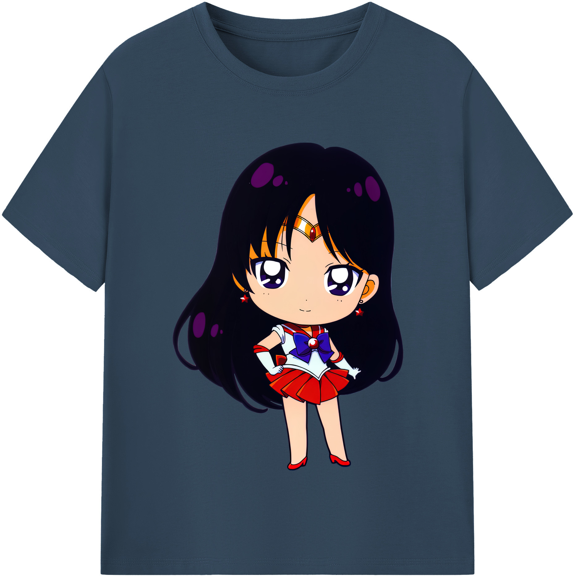 （画像用） 美少女戦士セーラームーン 火野レイ ひの レイ Sailor Moon Hino Rei （セーラーマーズ,Sailor Mars） レディースカジュアルプリントTシャツ（綿100％）