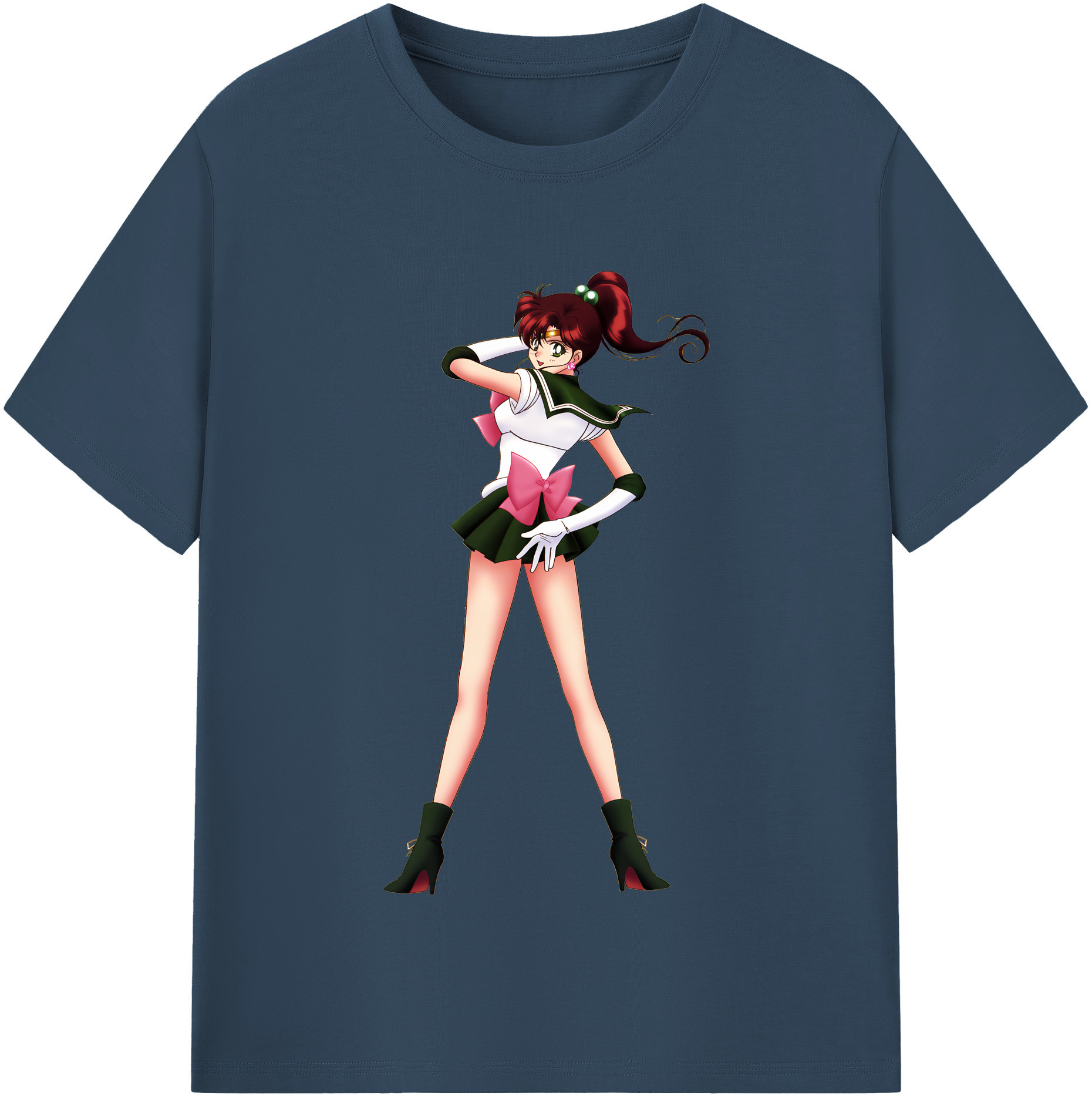 （画像用） 美少女戦士セーラームーン 木野 まこと きの まこと Sailor Moon Kino Makoto （セーラージュピター；Sailor Jupiter） レディースカジュアルプリントTシャツ（綿100％）