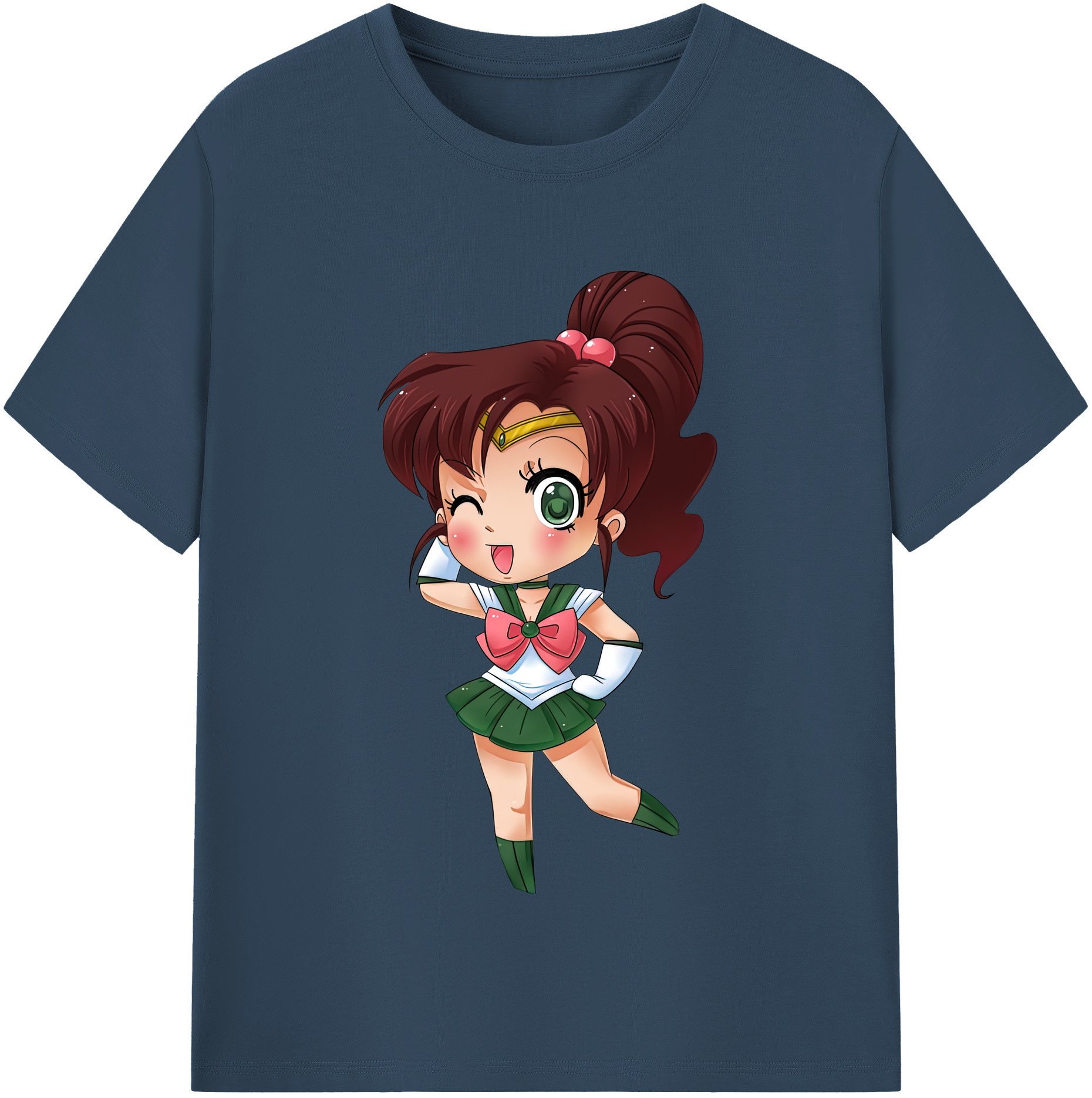（画像用） 美少女戦士セーラームーン 木野 まこと きの まこと Sailor Moon Kino Makoto （セーラージュピター；Sailor Jupiter） レディースカジュアルプリントTシャツ（綿100％）
