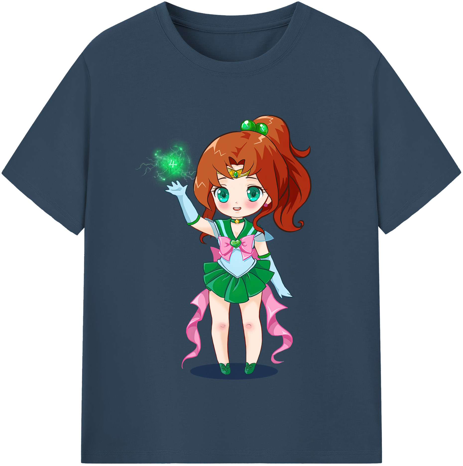 （画像用） 美少女戦士セーラームーン 木野 まこと きの まこと Sailor Moon Kino Makoto （セーラージュピター；Sailor Jupiter） レディースカジュアルプリントTシャツ（綿100％）