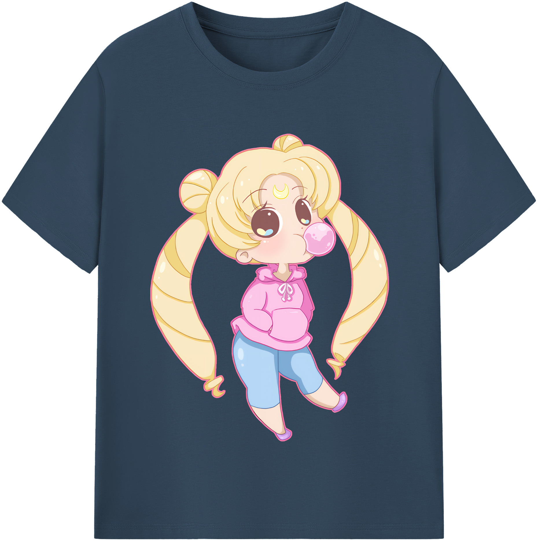 （画像用） 美少女戦士セーラームーン 愛野 美奈子 あいの みなこ Sailor Moon Aino Minako レディースカジュアルプリントTシャツ（綿100％）