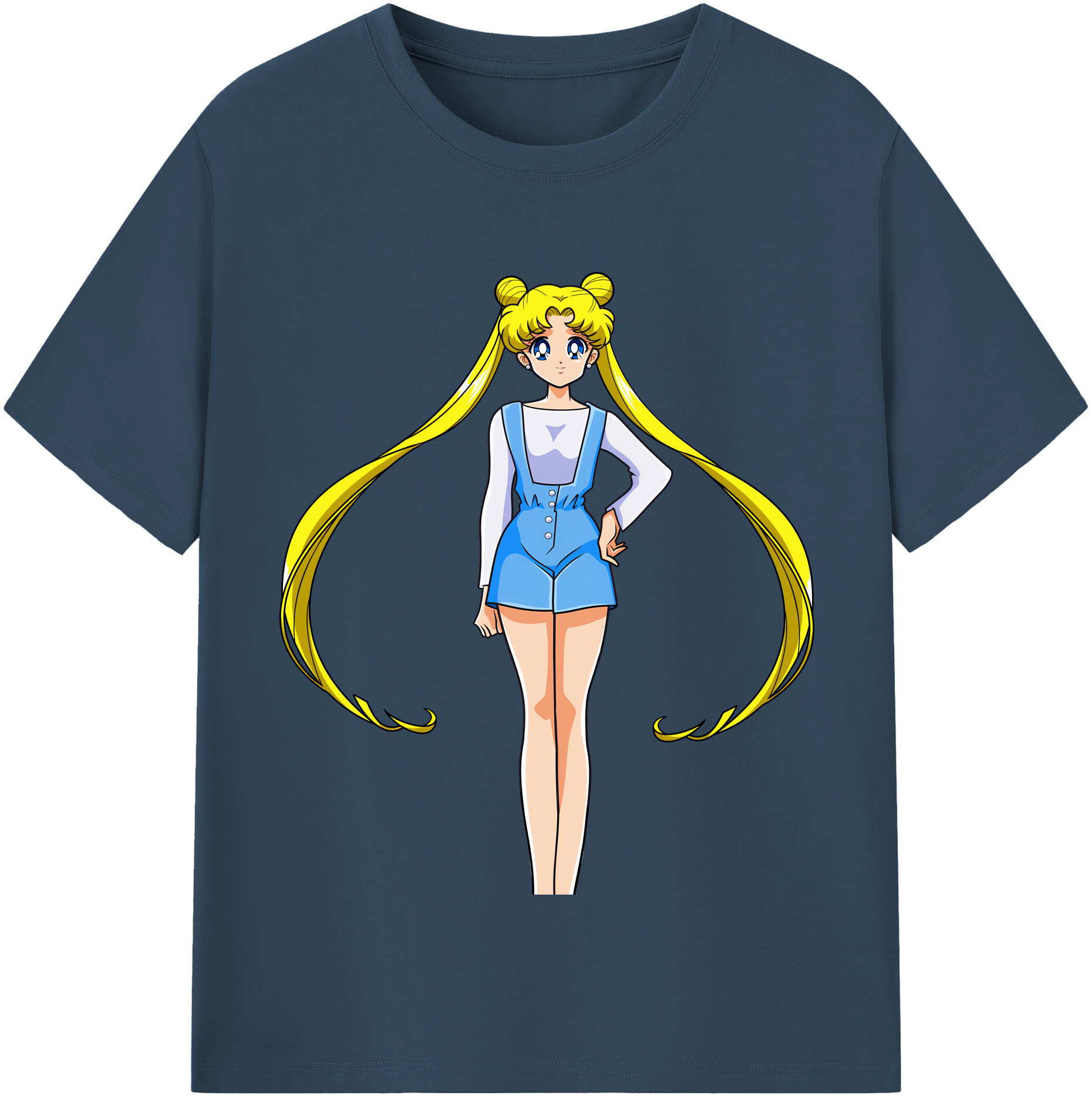 （画像用） 美少女戦士セーラームーン 愛野 美奈子 あいの みなこ Sailor Moon Aino Minako レディースカジュアルプリントTシャツ（綿100％）