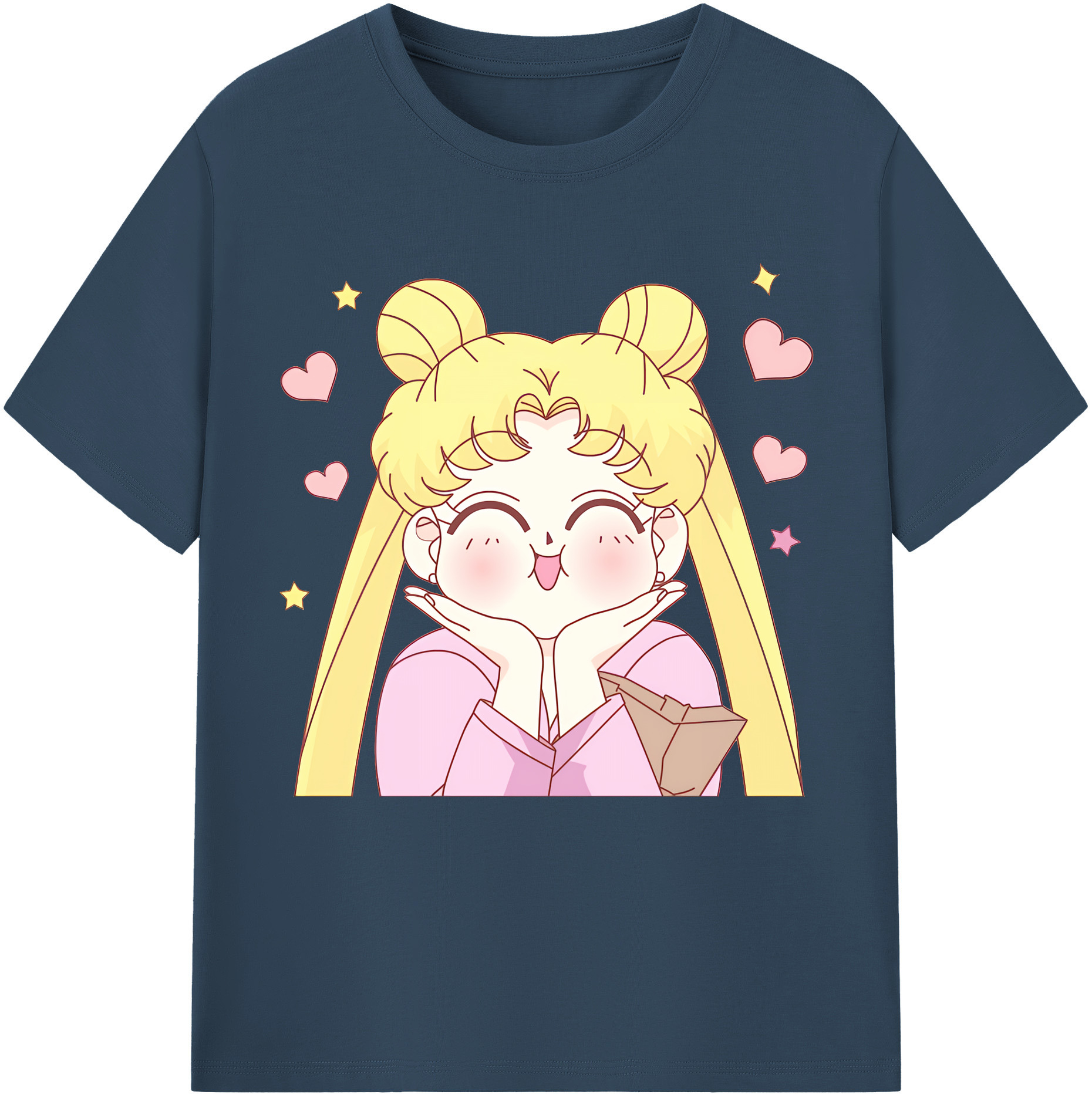 （画像用） 美少女戦士セーラームーン 愛野 美奈子 あいの みなこ Sailor Moon Aino Minako レディースカジュアルプリントTシャツ（綿100％）
