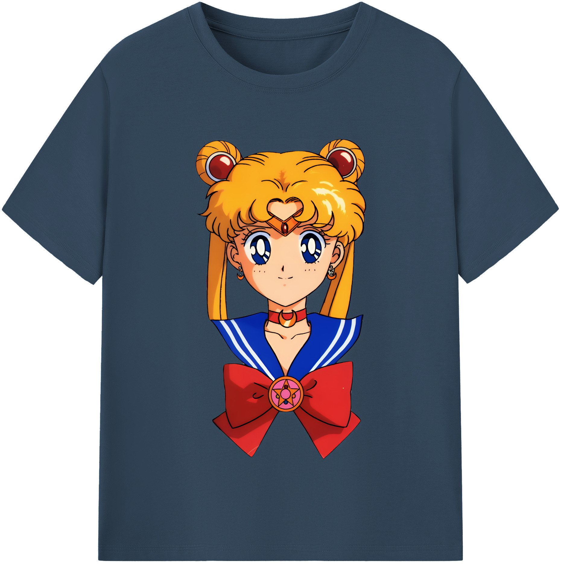 （画像用） 美少女戦士セーラームーン 月野 うさぎ つきの うさぎ Sailor Moon Tsukino Usagi レディースカジュアルプリントTシャツ（綿100％）