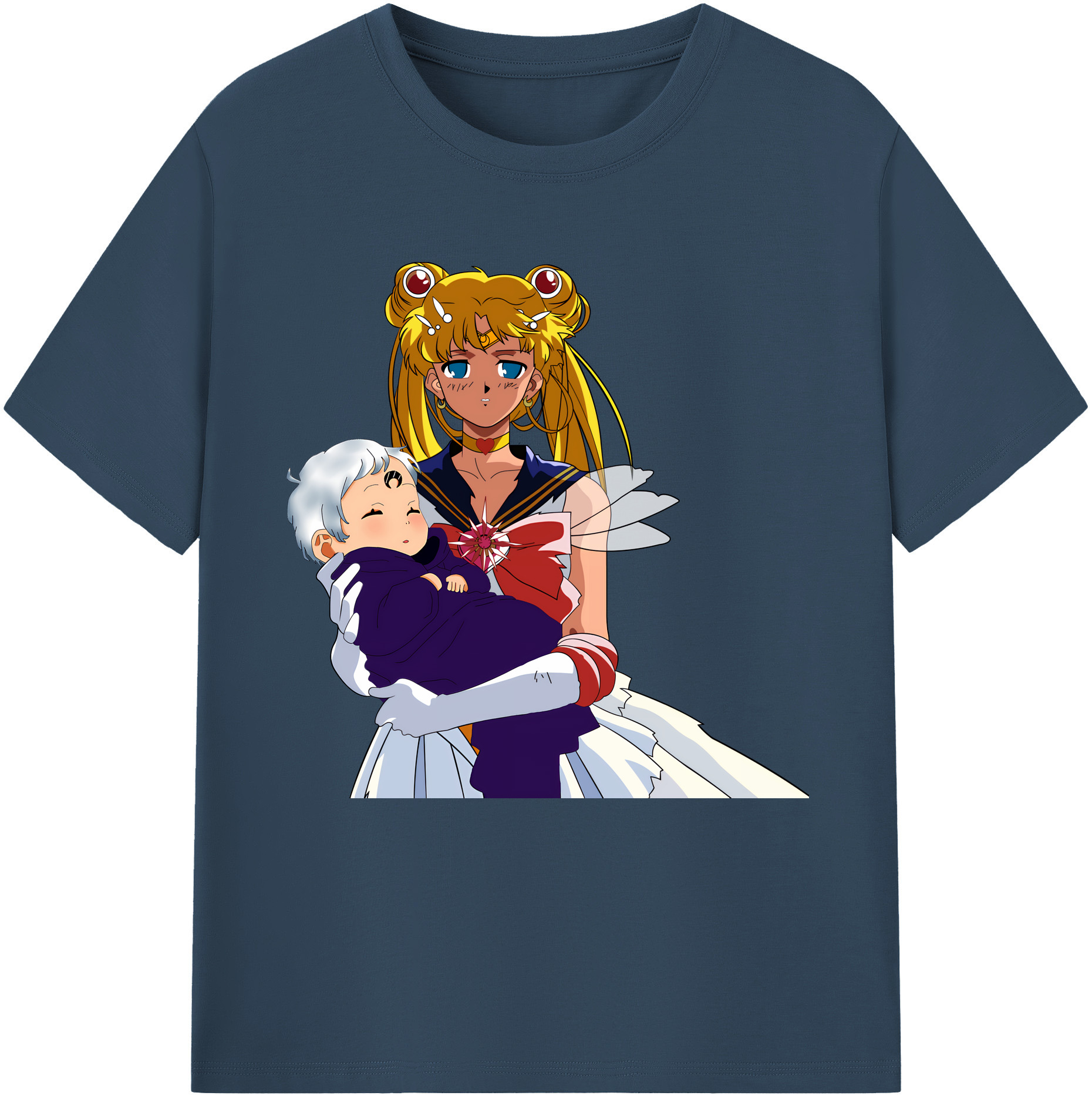 （画像用） 美少女戦士セーラームーン 月野 うさぎ つきの うさぎ Sailor Moon Tsukino Usagi レディースカジュアルプリントTシャツ（綿100％）
