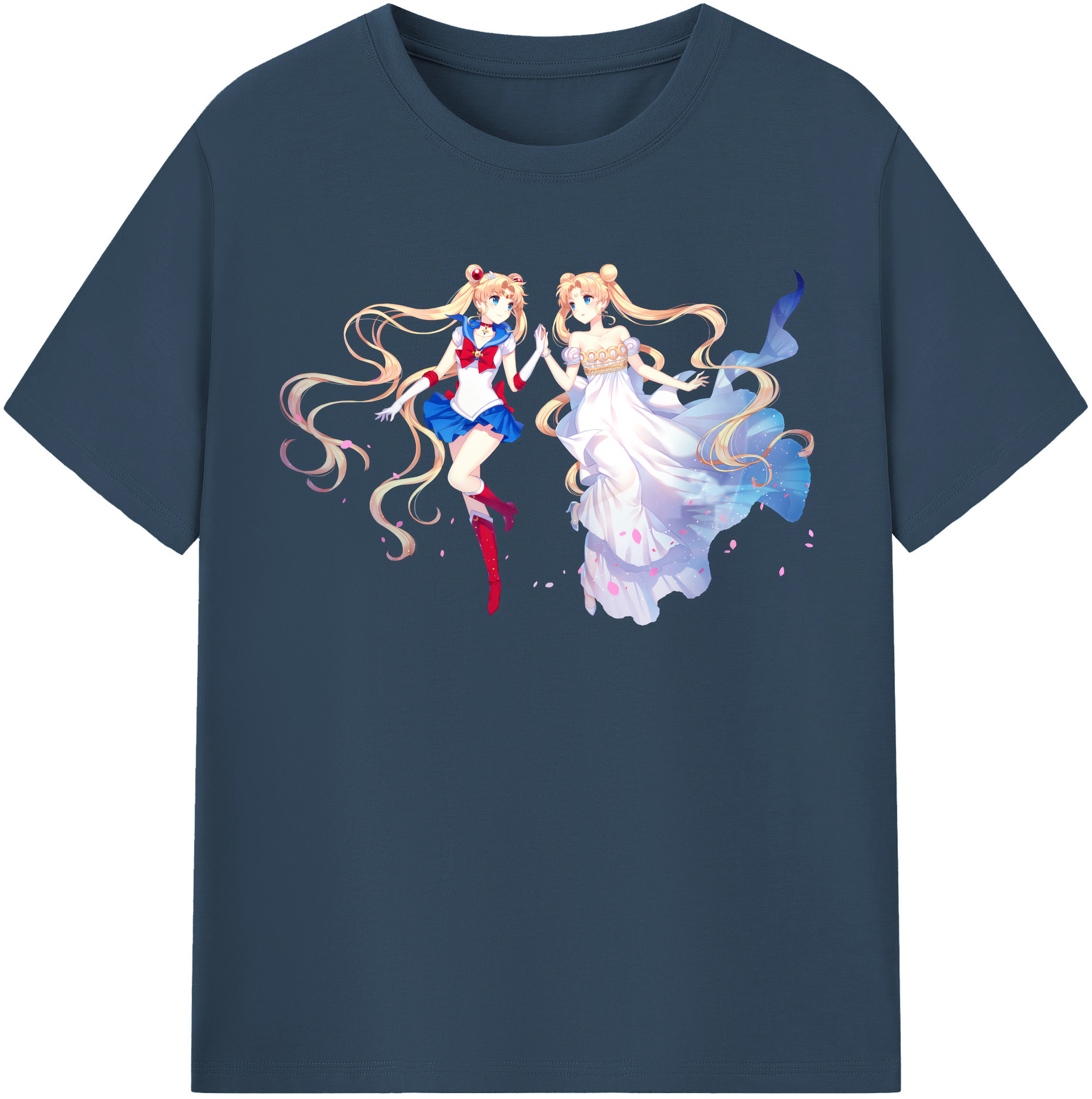 （画像用） 美少女戦士セーラームーン 月野 うさぎ つきの うさぎ Sailor Moon Tsukino Usagi レディースカジュアルプリントTシャツ（綿100％）