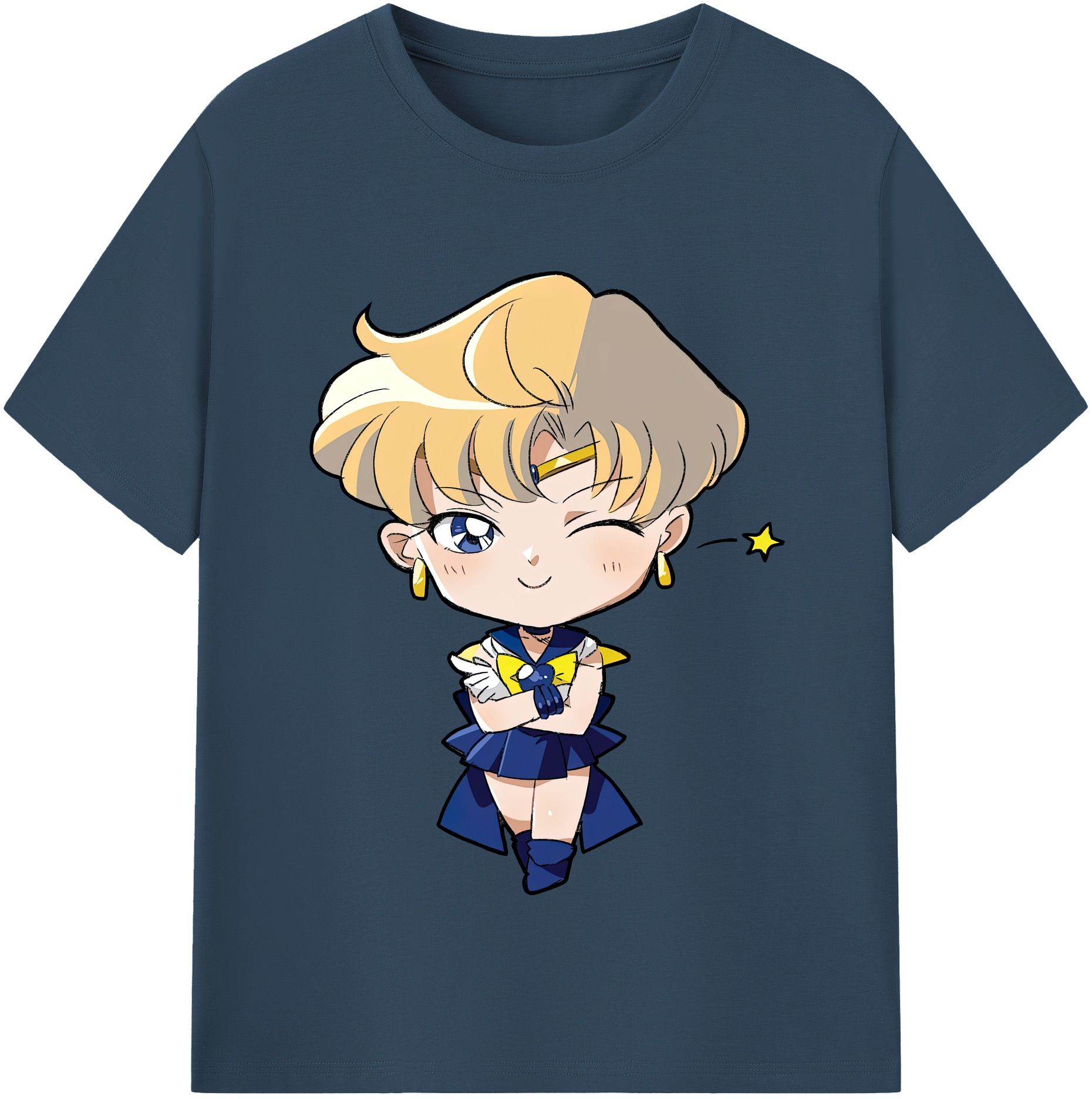 （画像用） 美少女戦士セーラームーン 天王はるか Sailor Moon Tenoh Haruka レディースカジュアルプリントTシャツ（綿100％）