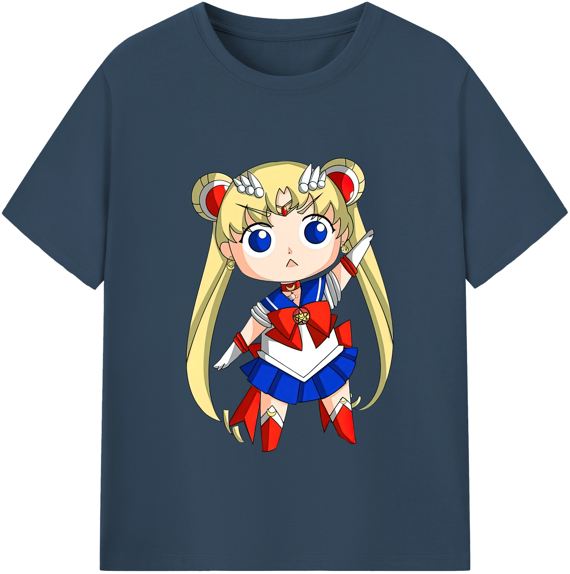 （画像用） 美少女戦士セーラームーン 月野 うさぎ つきの うさぎ Sailor Moon Tsukino Usagi レディースカジュアルプリントTシャツ（綿100％）