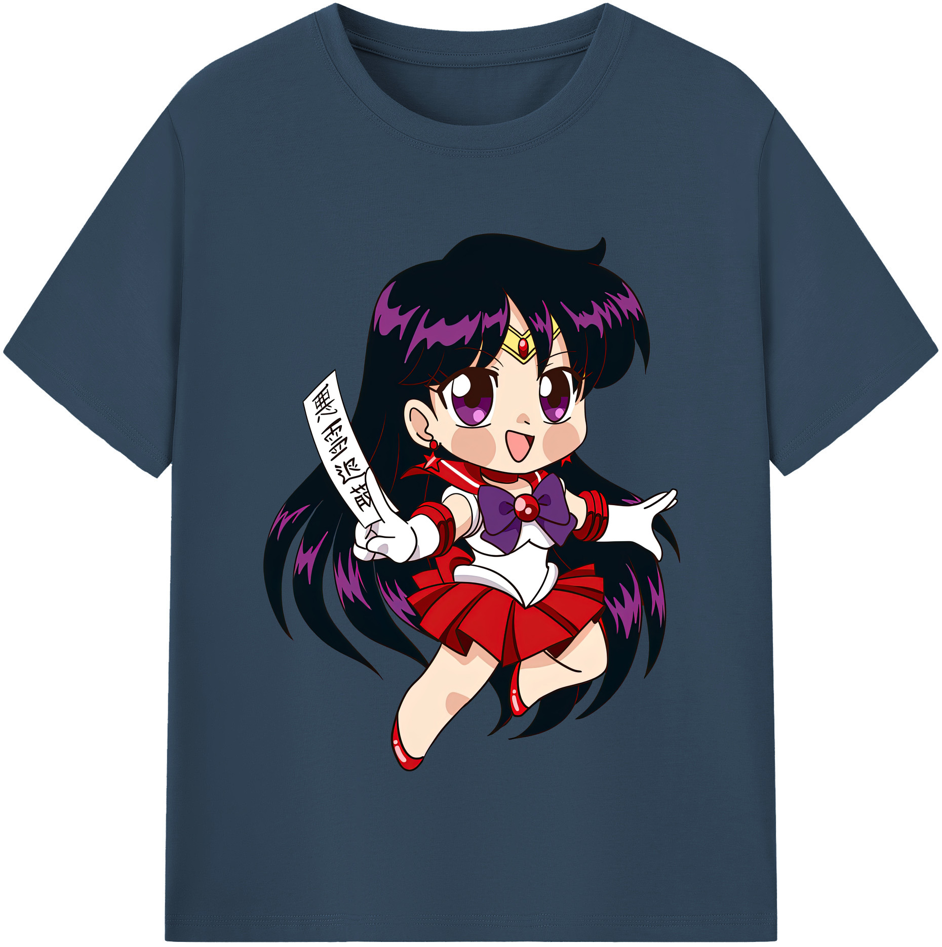 （画像用） 美少女戦士セーラームーン 火野レイ ひの レイ Sailor Moon Hino Rei （セーラーマーズ,Sailor Mars） レディースカジュアルプリントTシャツ（綿100％）