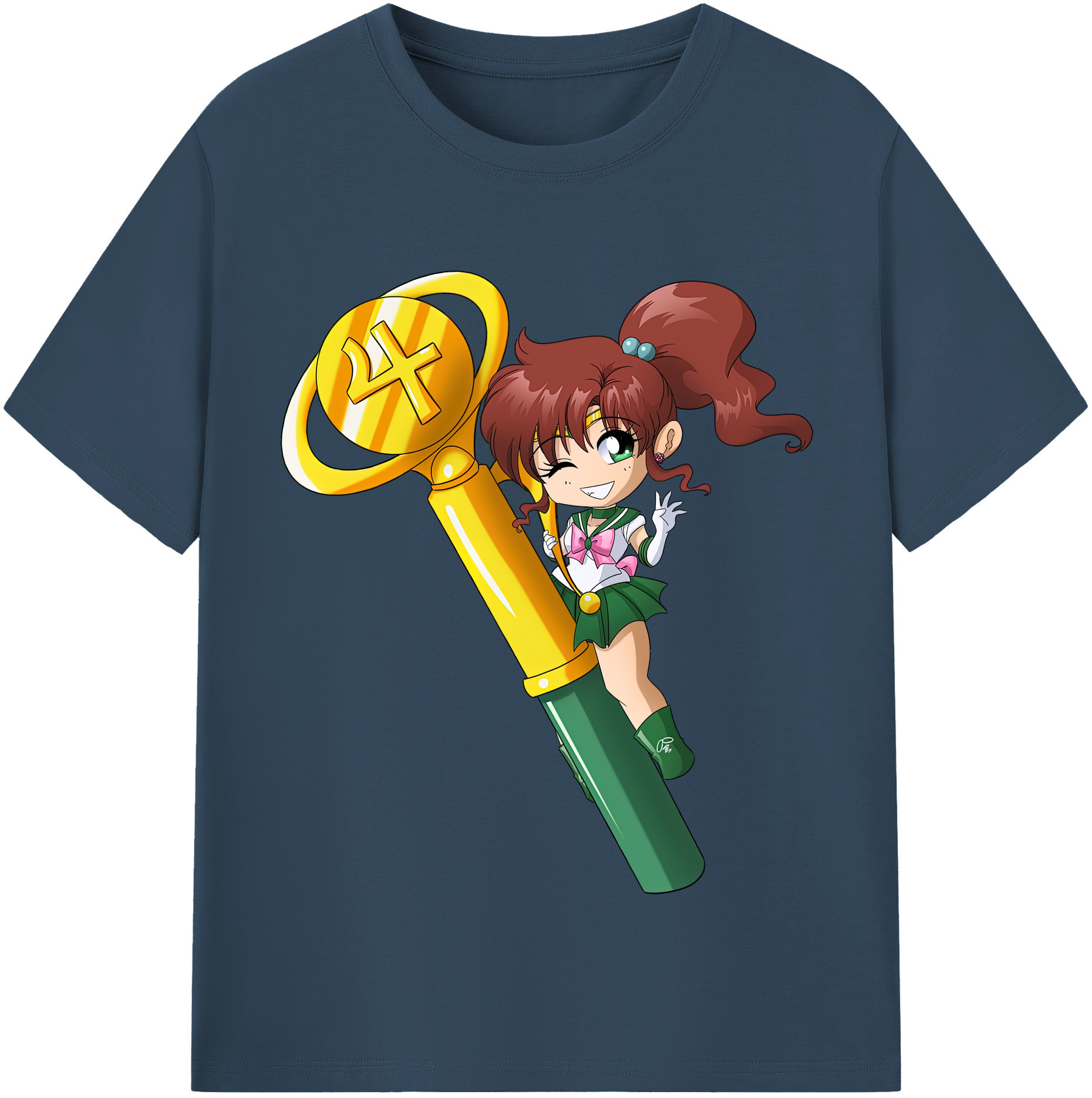（画像用） 美少女戦士セーラームーン 木野 まこと きの まこと Sailor Moon Kino Makoto （セーラージュピター；Sailor Jupiter） レディースカジュアルプリントTシャツ（綿100％）