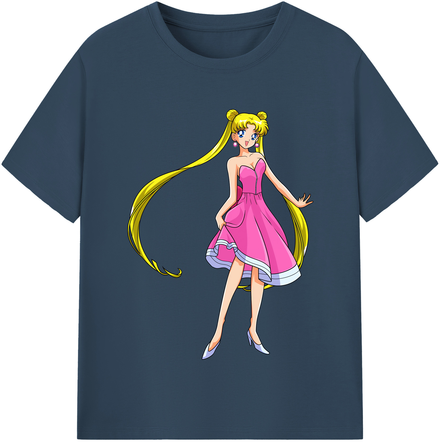 （画像用） 美少女戦士セーラームーン 愛野 美奈子 あいの みなこ Sailor Moon Aino Minako レディースカジュアルプリントTシャツ（綿100％）