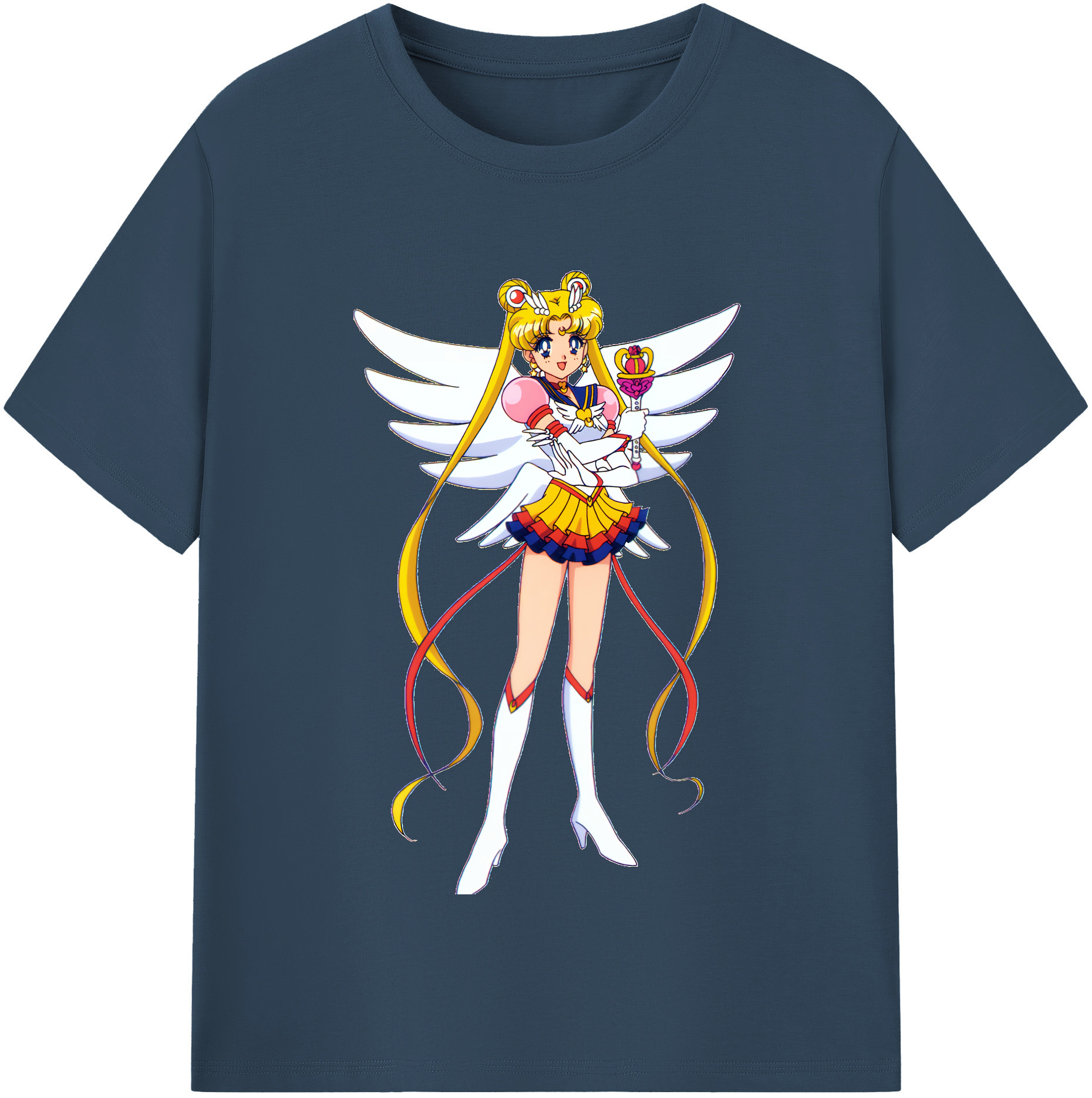 （画像用） 美少女戦士セーラームーン 月野 うさぎ つきの うさぎ Sailor Moon Tsukino Usagi レディースカジュアルプリントTシャツ（綿100％）