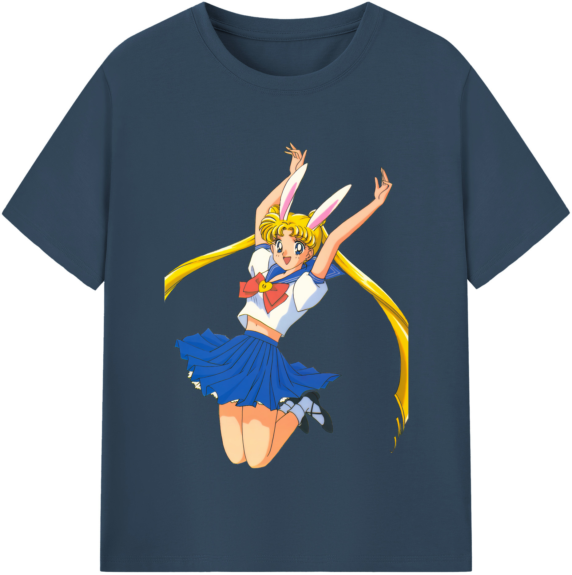（画像用） 美少女戦士セーラームーン 愛野 美奈子 あいの みなこ Sailor Moon Aino Minako レディースカジュアルプリントTシャツ（綿100％）