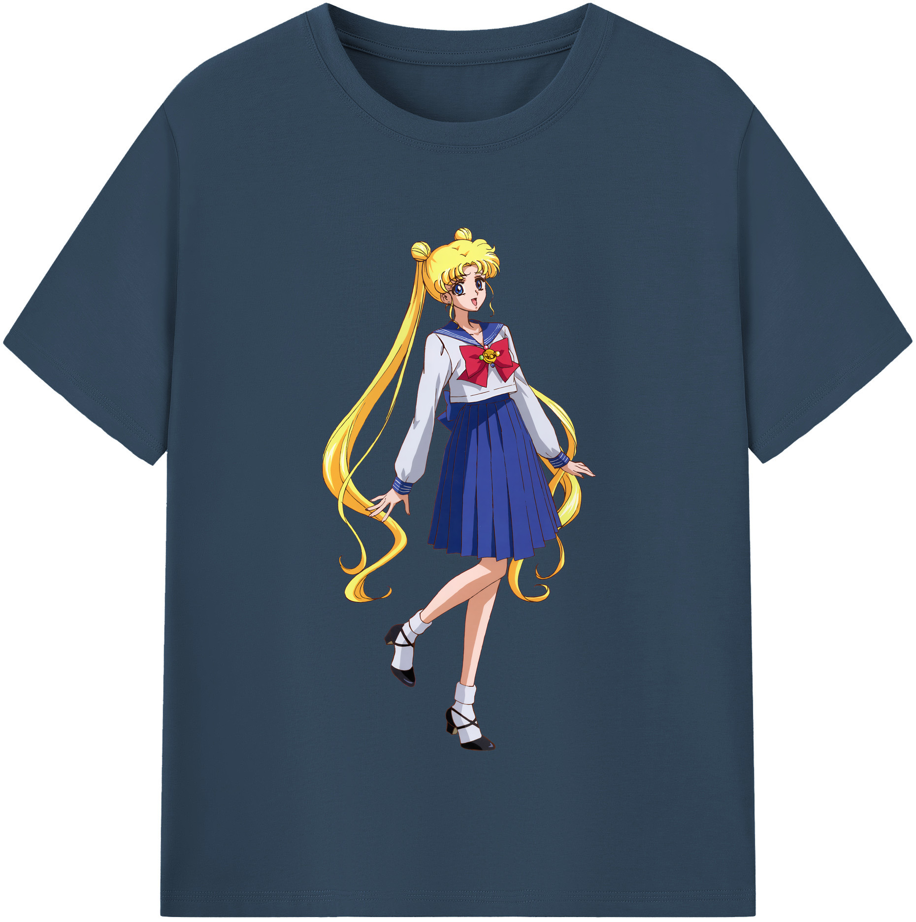 （画像用） 美少女戦士セーラームーン 愛野 美奈子 あいの みなこ Sailor Moon Aino Minako レディースカジュアルプリントTシャツ（綿100％）