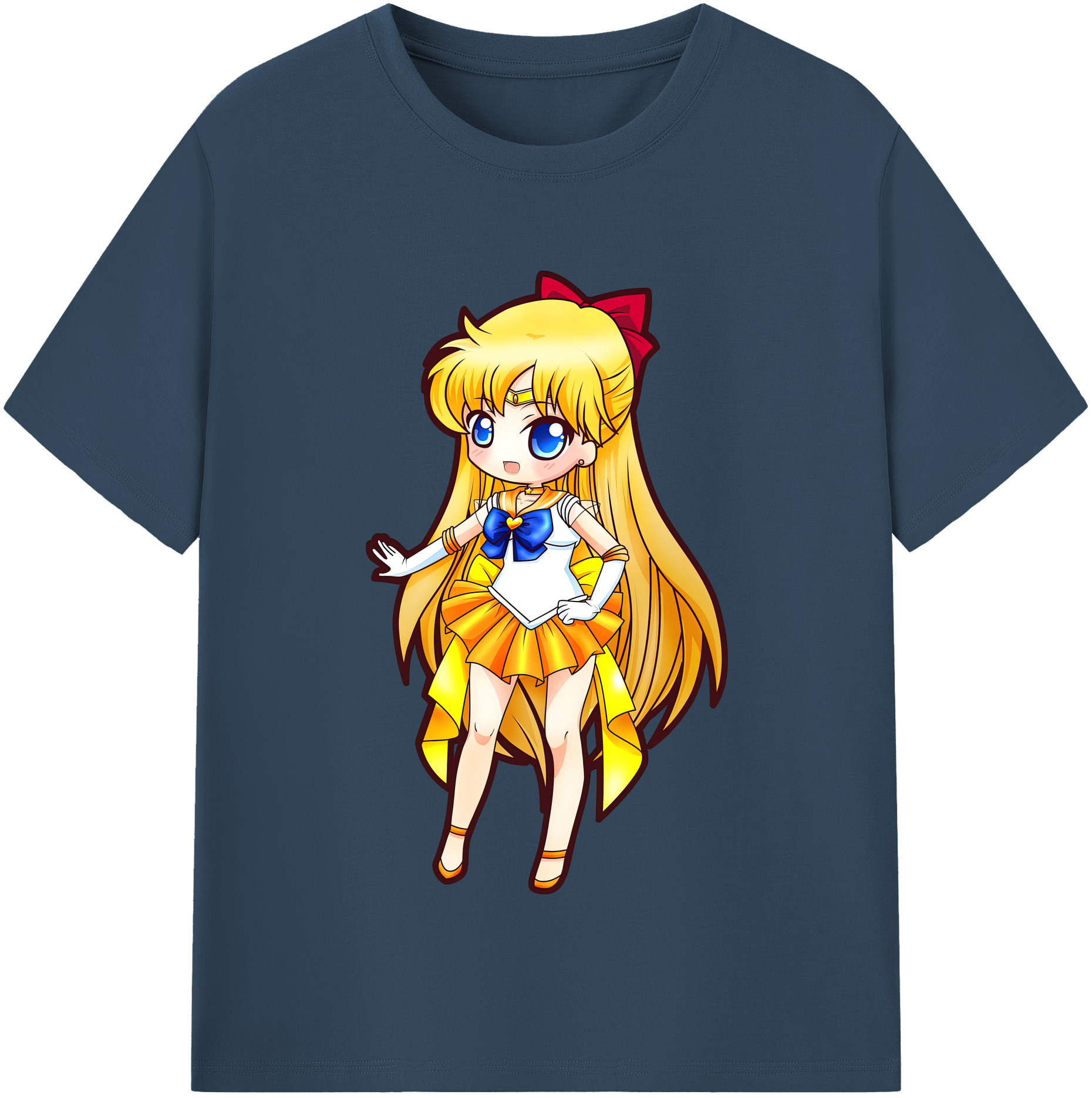 （画像用） 美少女戦士セーラームーン 愛野 美奈子 あいの みなこ Sailor Moon Aino Minako レディースカジュアルプリントTシャツ（綿100％）