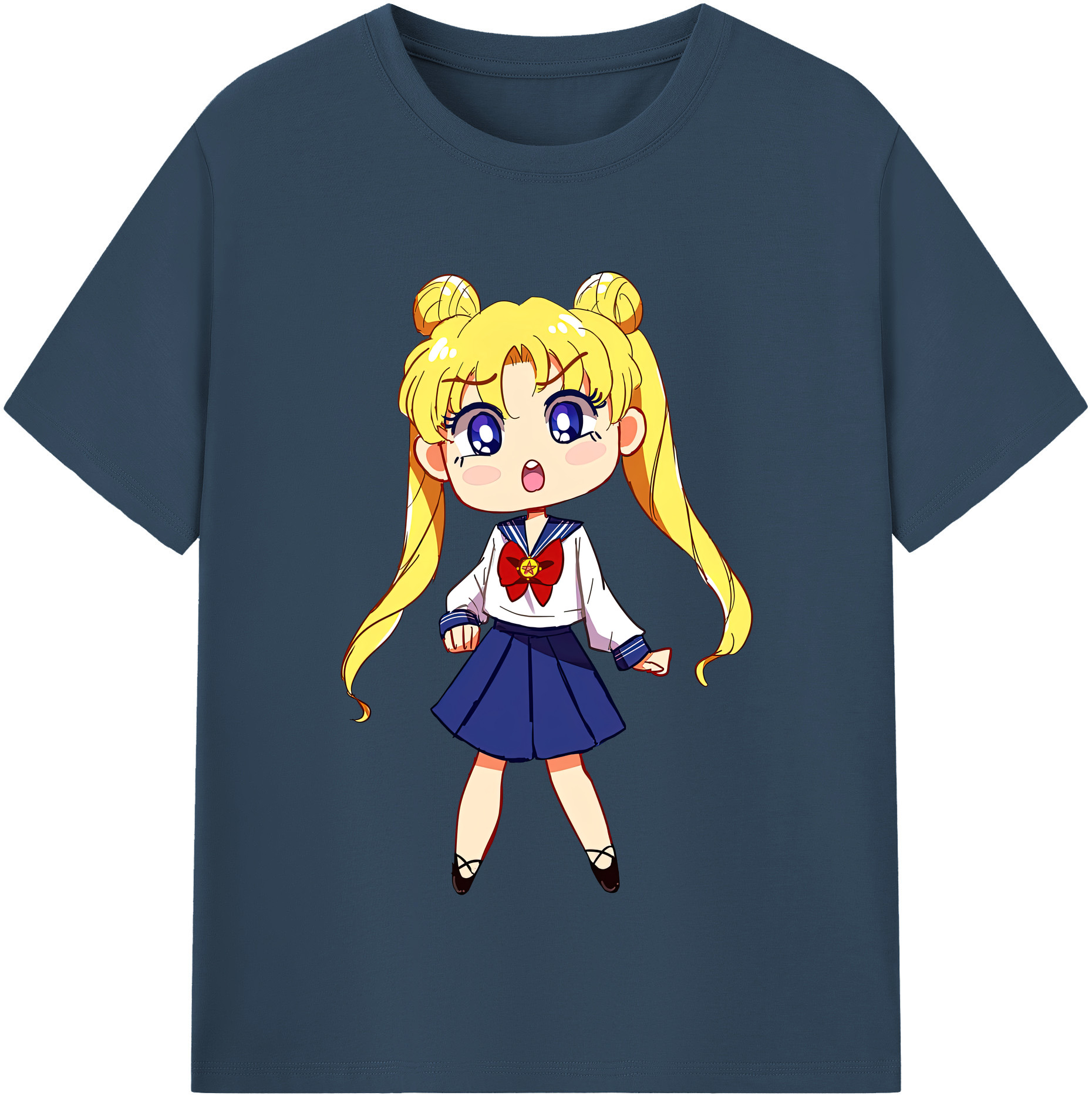 （画像用） 美少女戦士セーラームーン 愛野 美奈子 あいの みなこ Sailor Moon Aino Minako レディースカジュアルプリントTシャツ（綿100％）