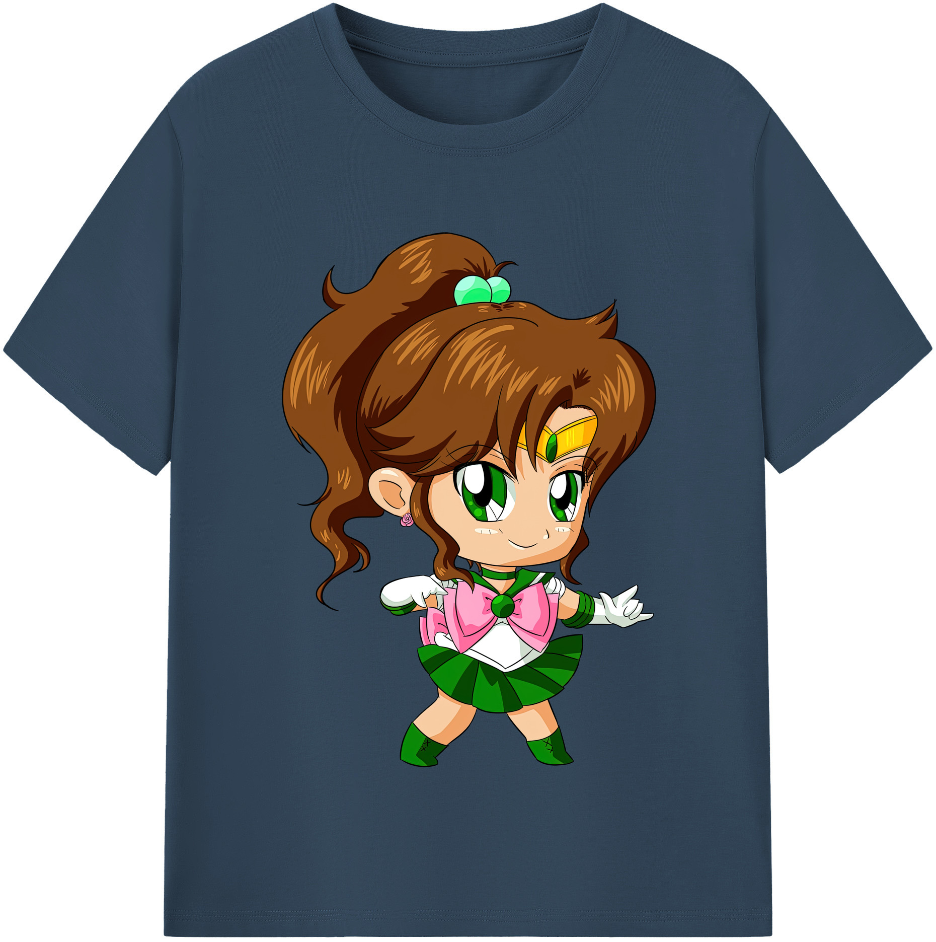 （画像用） 美少女戦士セーラームーン 木野 まこと きの まこと Sailor Moon Kino Makoto （セーラージュピター；Sailor Jupiter） レディースカジュアルプリントTシャツ（綿100％）