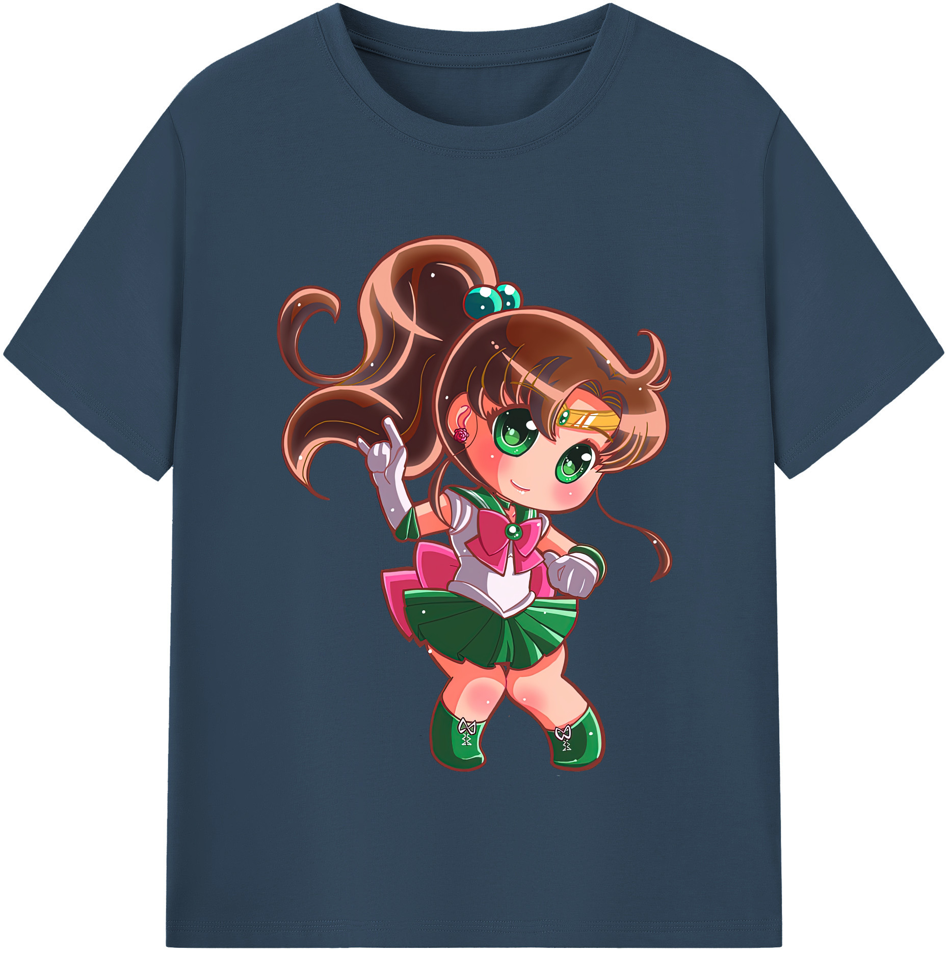 （画像用） 美少女戦士セーラームーン 木野 まこと きの まこと Sailor Moon Kino Makoto （セーラージュピター；Sailor Jupiter） レディースカジュアルプリントTシャツ（綿100％）