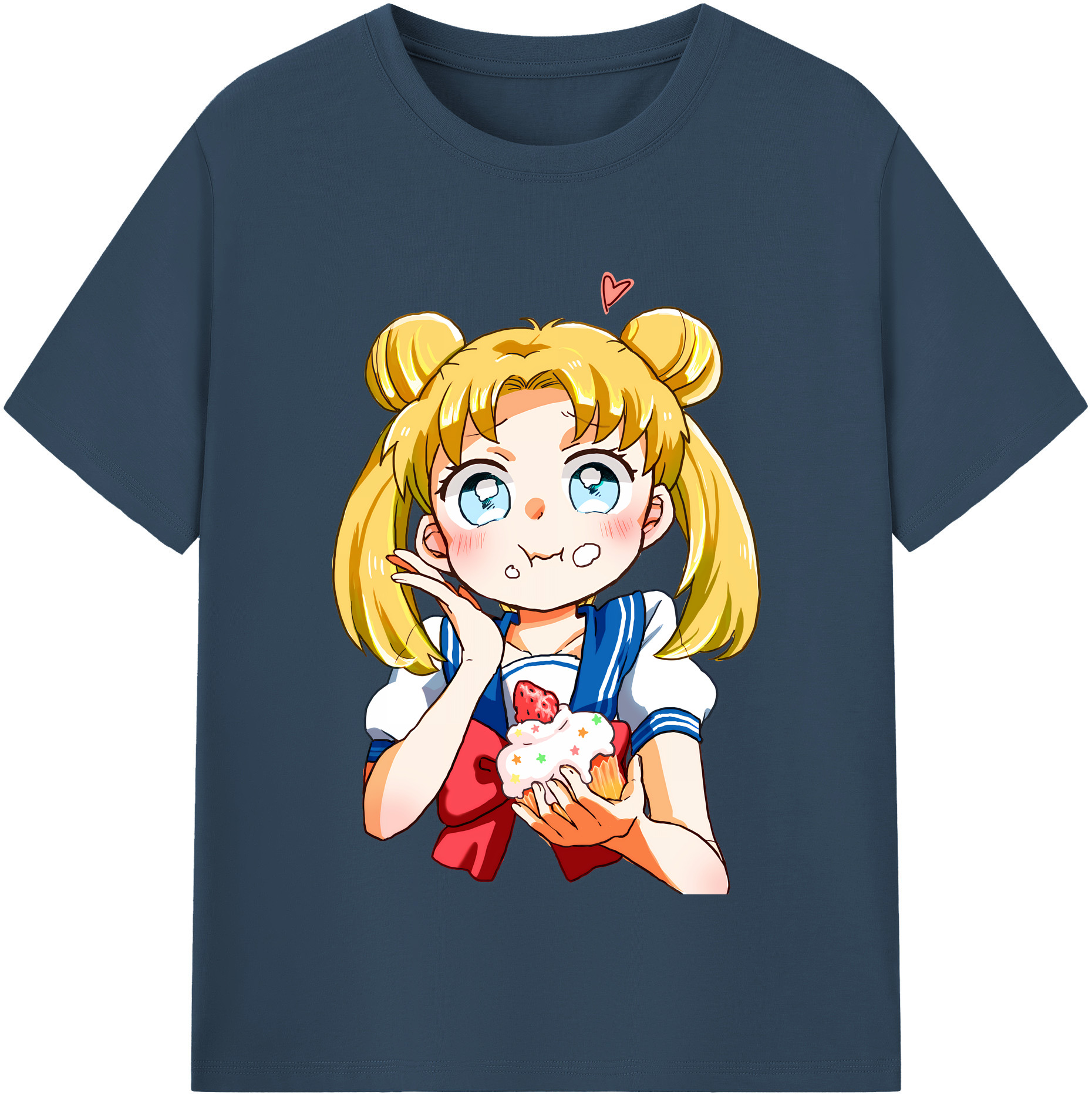 （画像用） 美少女戦士セーラームーン 愛野 美奈子 あいの みなこ Sailor Moon Aino Minako レディースカジュアルプリントTシャツ（綿100％）