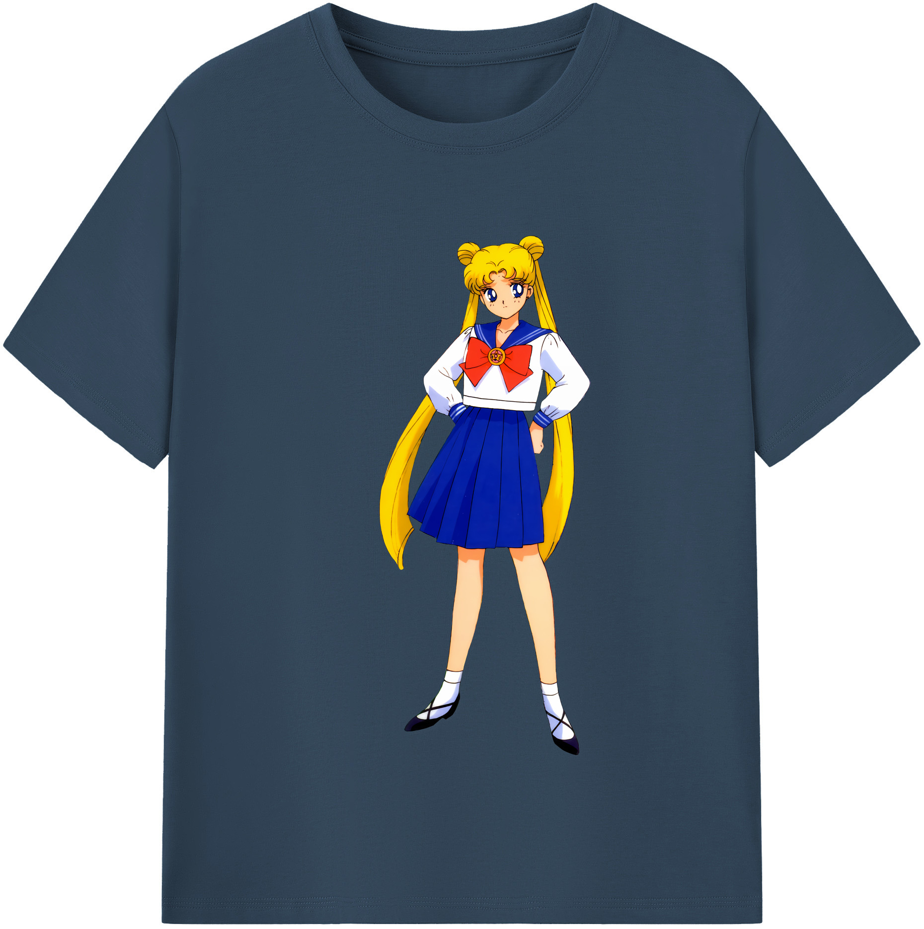 （画像用） 美少女戦士セーラームーン 愛野 美奈子 あいの みなこ Sailor Moon Aino Minako レディースカジュアルプリントTシャツ（綿100％）