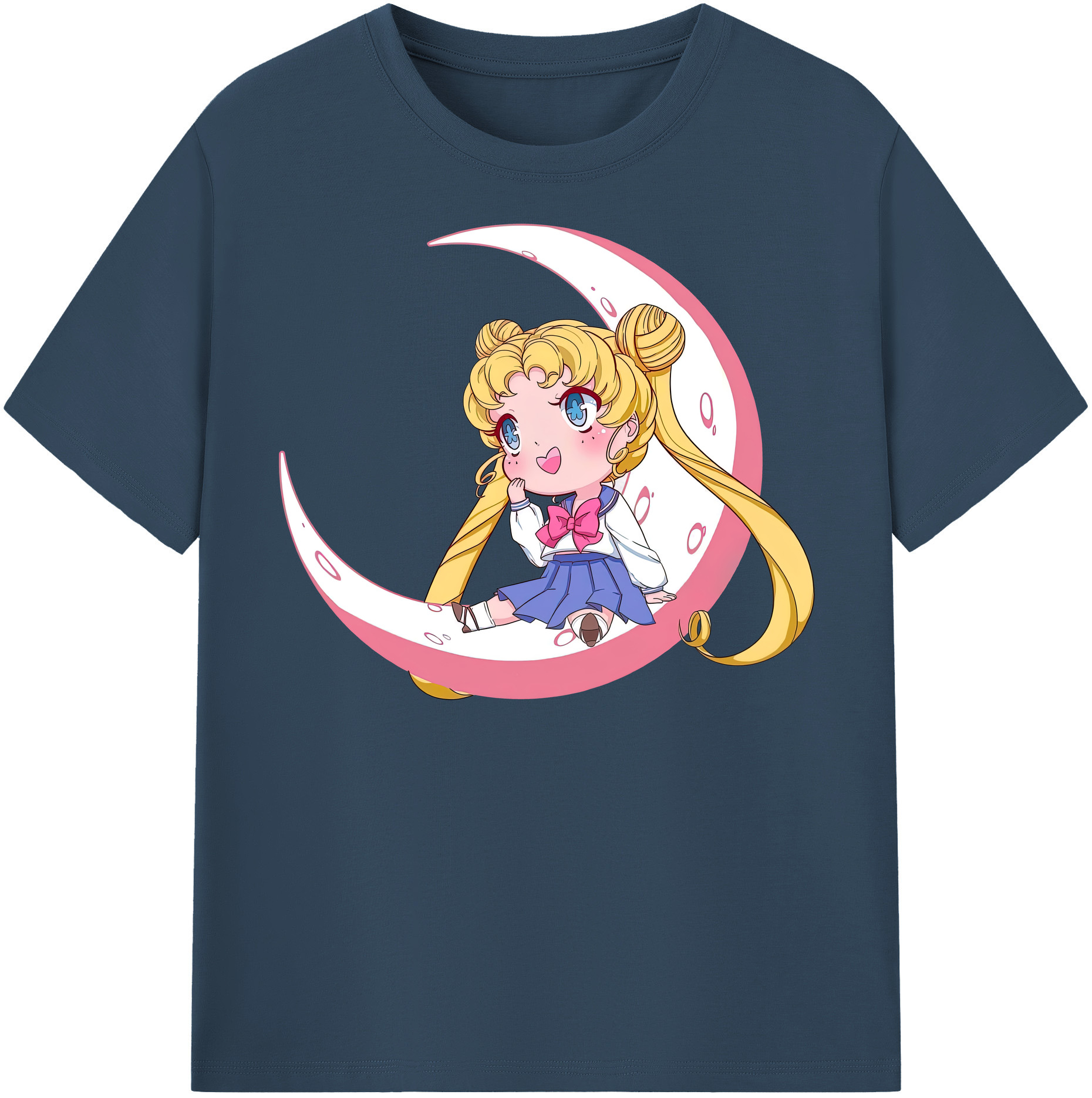 （画像用） 美少女戦士セーラームーン 愛野 美奈子 あいの みなこ Sailor Moon Aino Minako レディースカジュアルプリントTシャツ（綿100％）