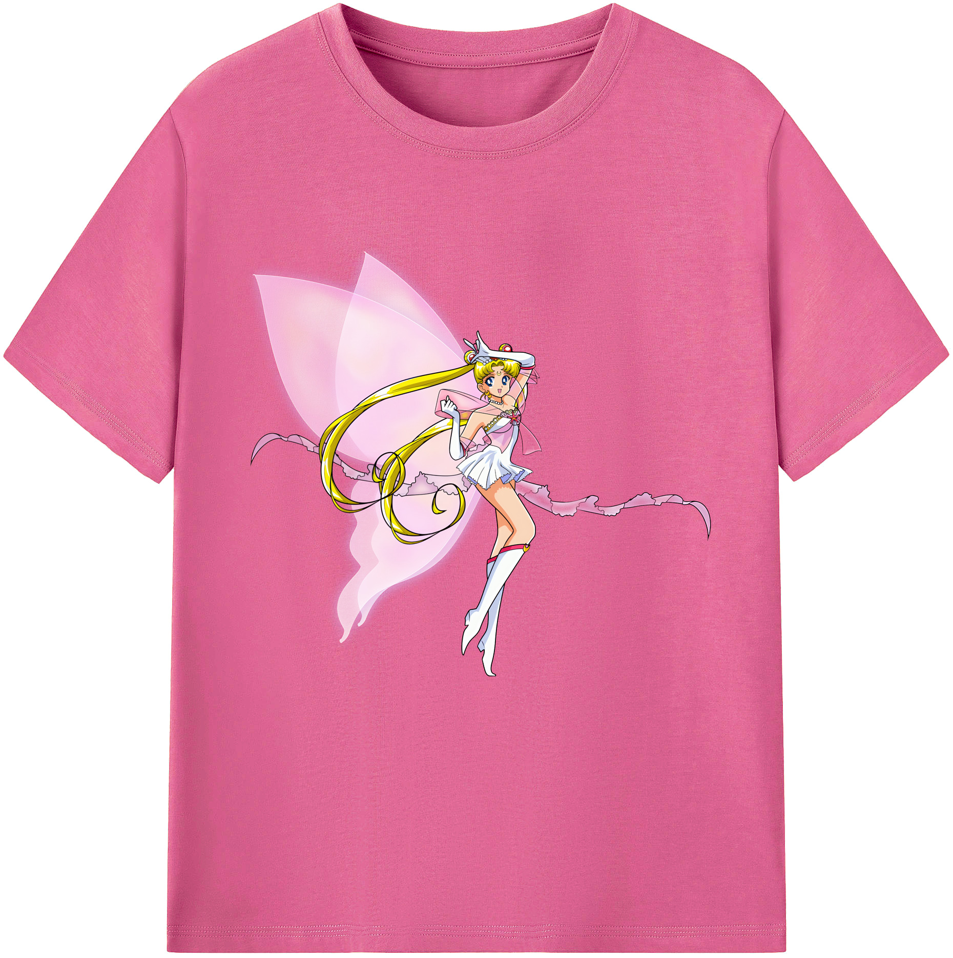 （画像用） 美少女戦士セーラームーン 月野 うさぎ つきの うさぎ Sailor Moon Tsukino Usagi レディースカジュアルプリントTシャツ（綿100％）