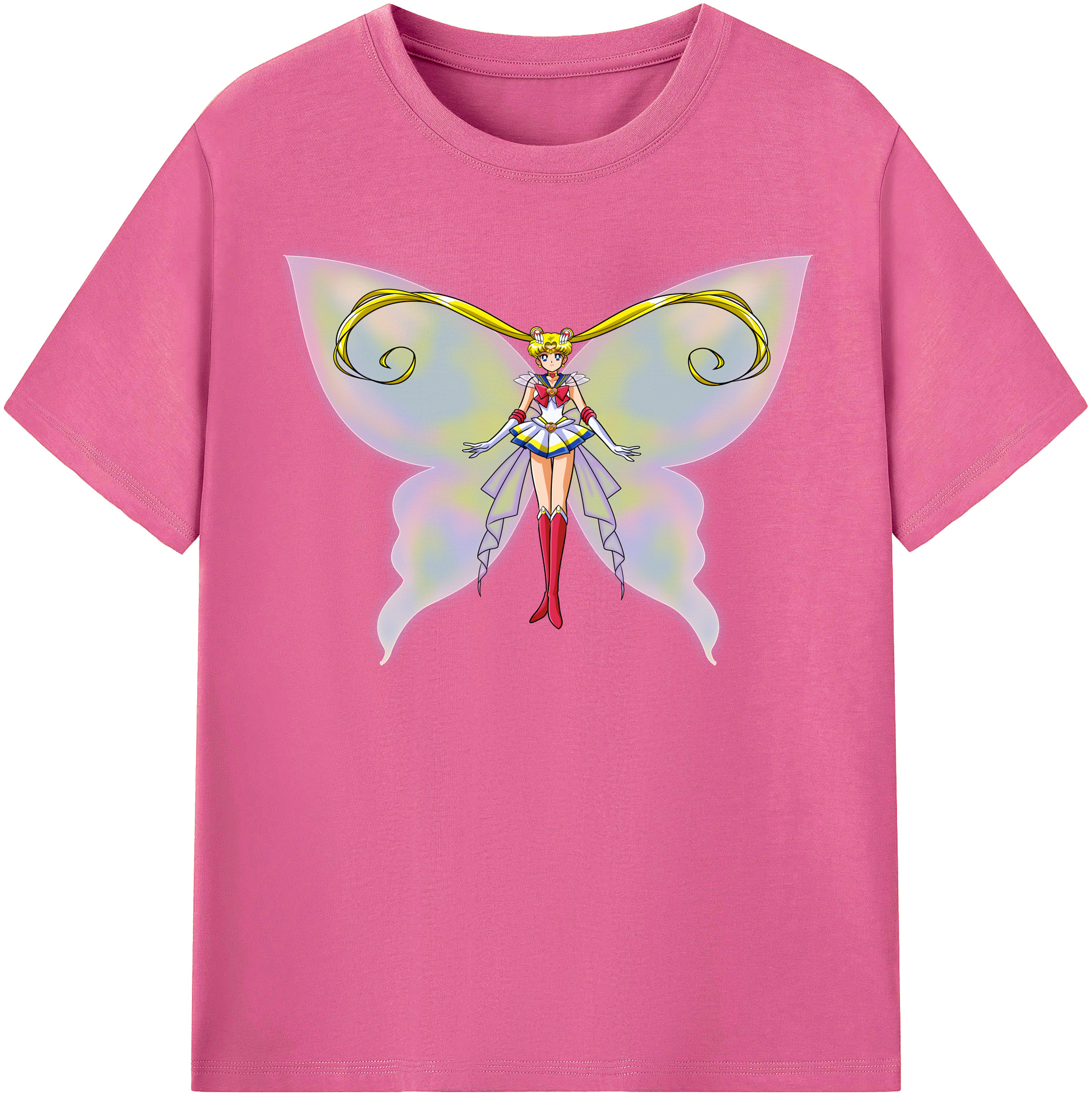 （画像用） 美少女戦士セーラームーン 月野 うさぎ つきの うさぎ Sailor Moon Tsukino Usagi レディースカジュアルプリントTシャツ（綿100％）